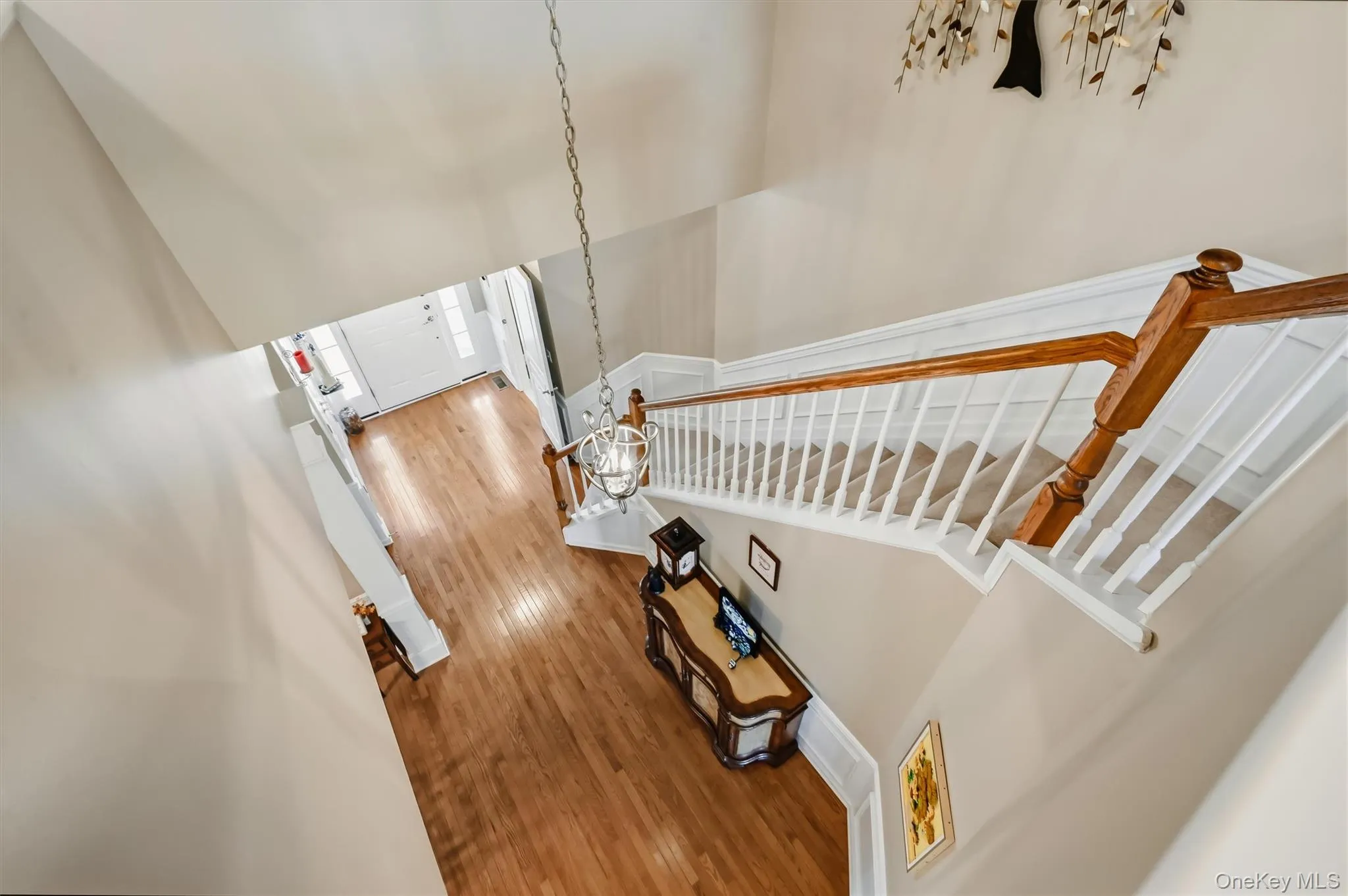 From the second level there is a look through to below creating a contemporary look. From the second level there is a look through to below creating a contemporary look.