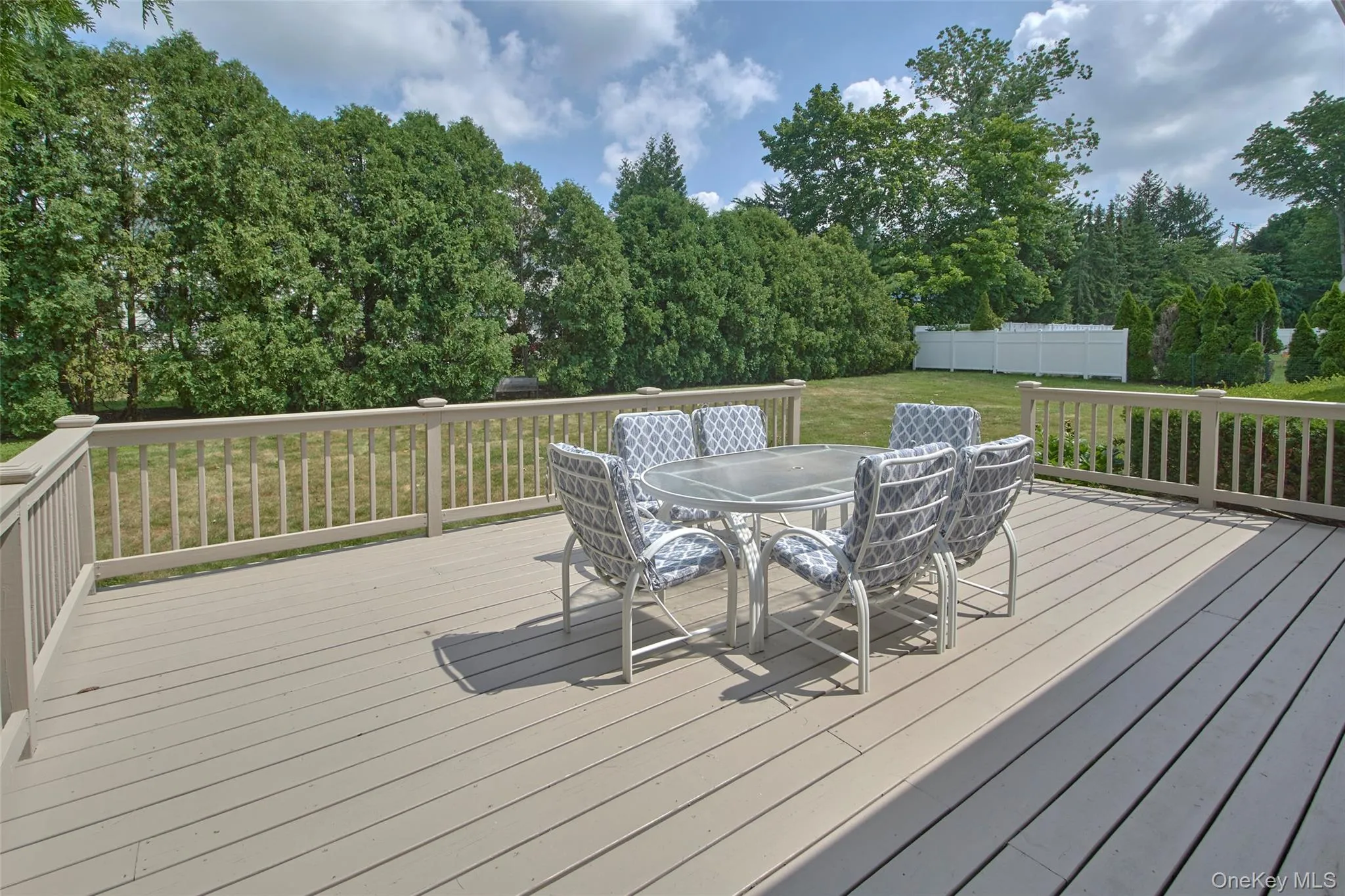 Recently rebuilt deck and freshly stained Recently rebuilt deck and freshly stained