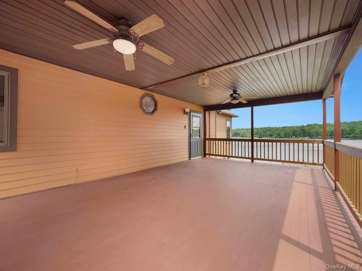 Covered Deck with lake views Covered Deck with lake views