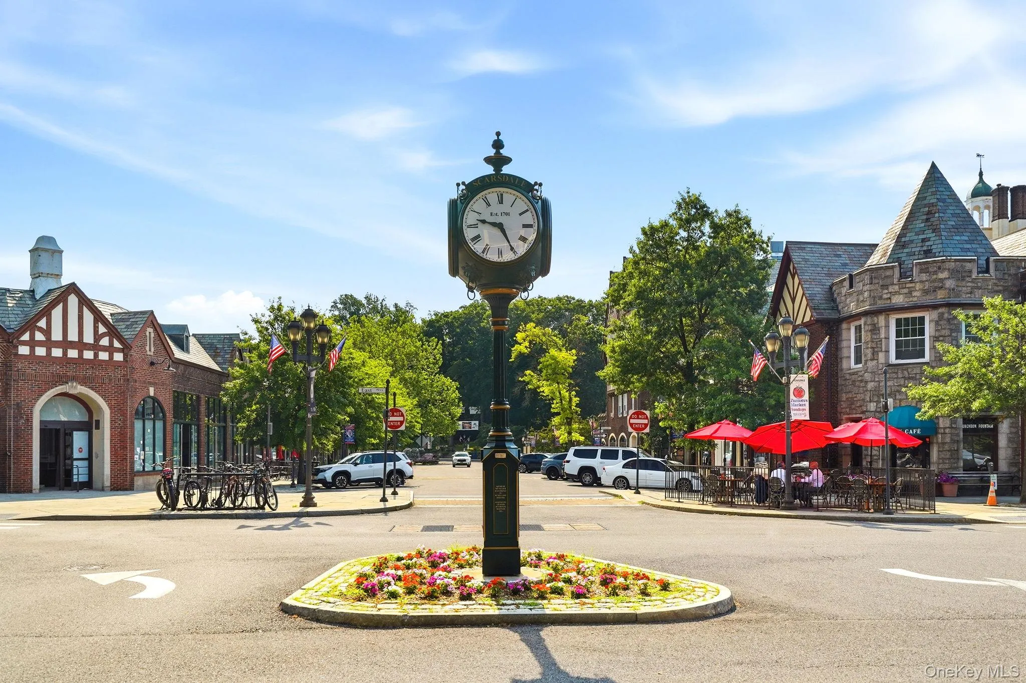 The town clock keeps everyone running on time. The town clock keeps everyone running on time.