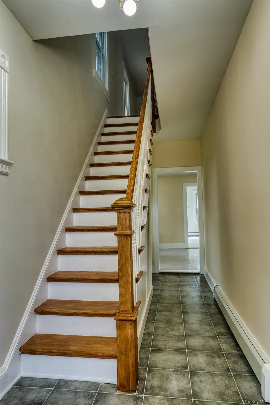 Staircase with baseboard heating Staircase with baseboard heating