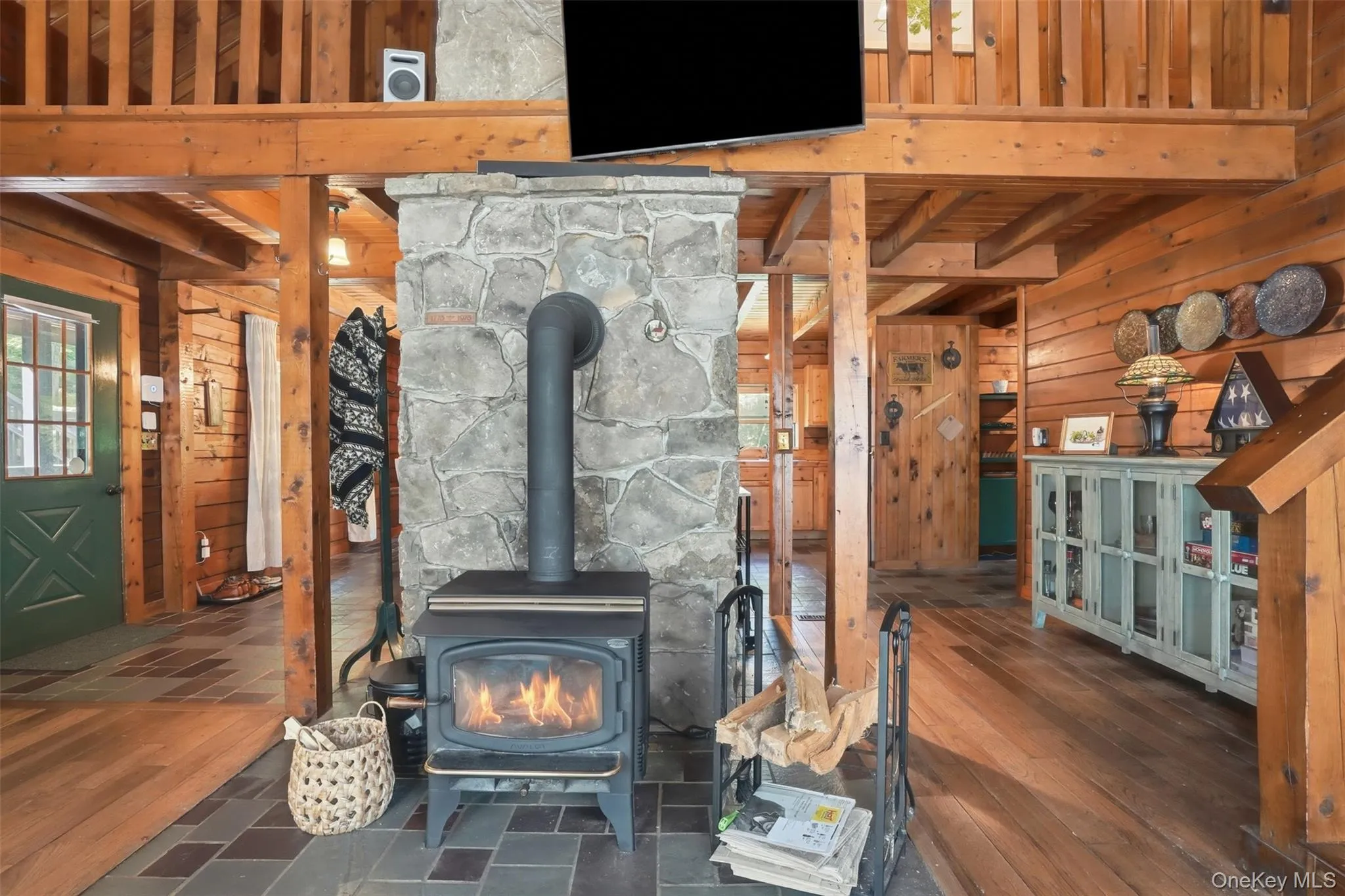 Cool autumn evenings and chilly winter nights are spent by the fireplace. Not only does it add ambiance but it is an additional heat source for this gorgeous getaway. Cool autumn evenings and chilly winter nights are spent by the fireplace. Not only does it add ambiance but it is an additional heat source for this gorgeous getaway.