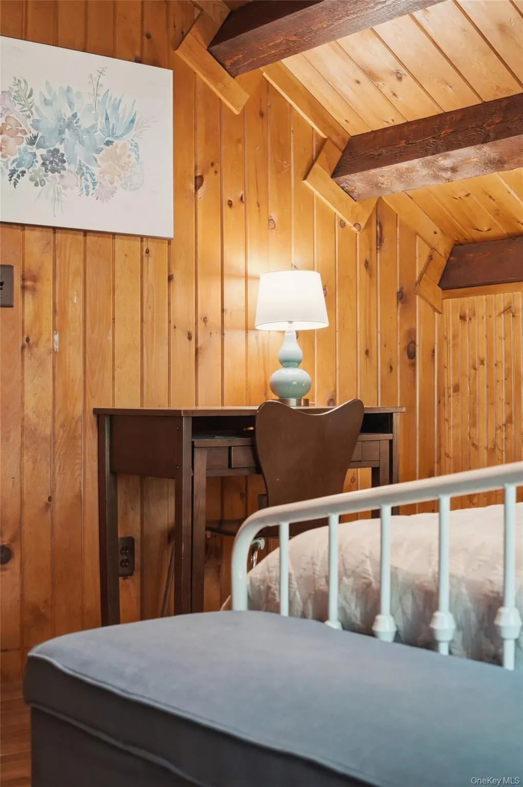 1 of 2 bedrooms on the 2nd level. Beautiful exposed wood and big window. 1 of 2 bedrooms on the 2nd level. Beautiful exposed wood and big window.