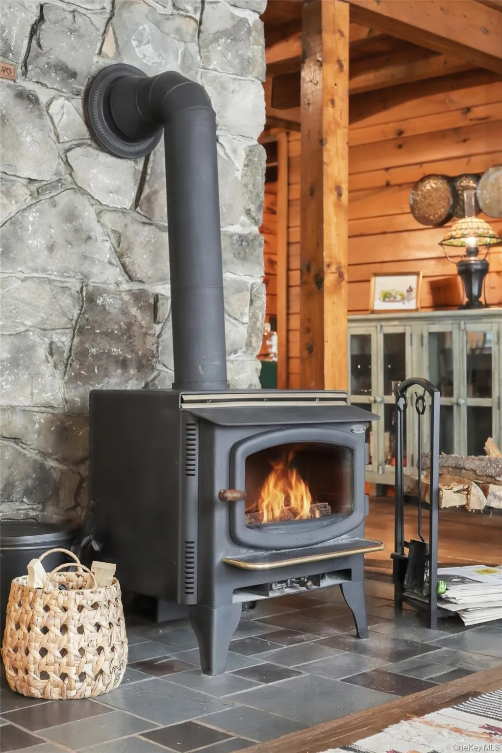 Cool autumn evenings and chilly winter nights are spent by the fireplace. Not only does it add ambiance but it is an additional heat source for this gorgeous getaway. Cool autumn evenings and chilly winter nights are spent by the fireplace. Not only does it add ambiance but it is an additional heat source for this gorgeous getaway.