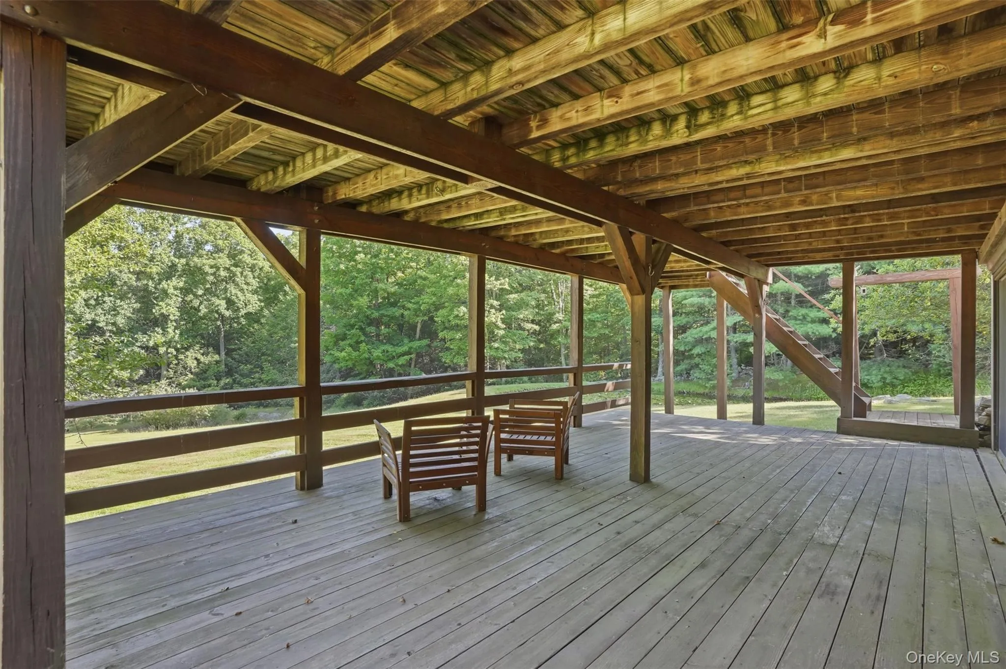 Lower level back deck Lower level back deck