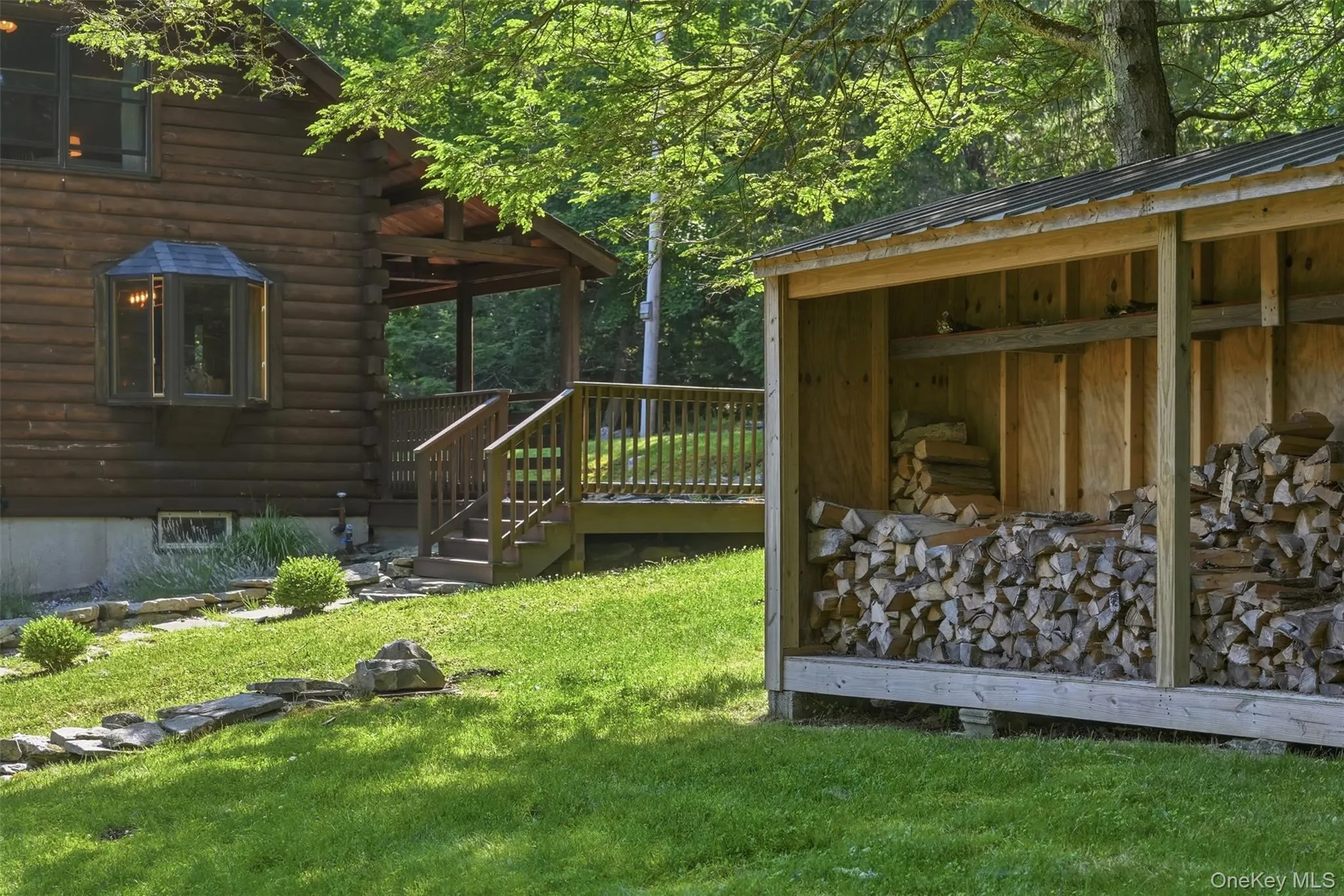 New wood shed, a great place to store the seasoned wood for the fireplace New wood shed, a great place to store the seasoned wood for the fireplace