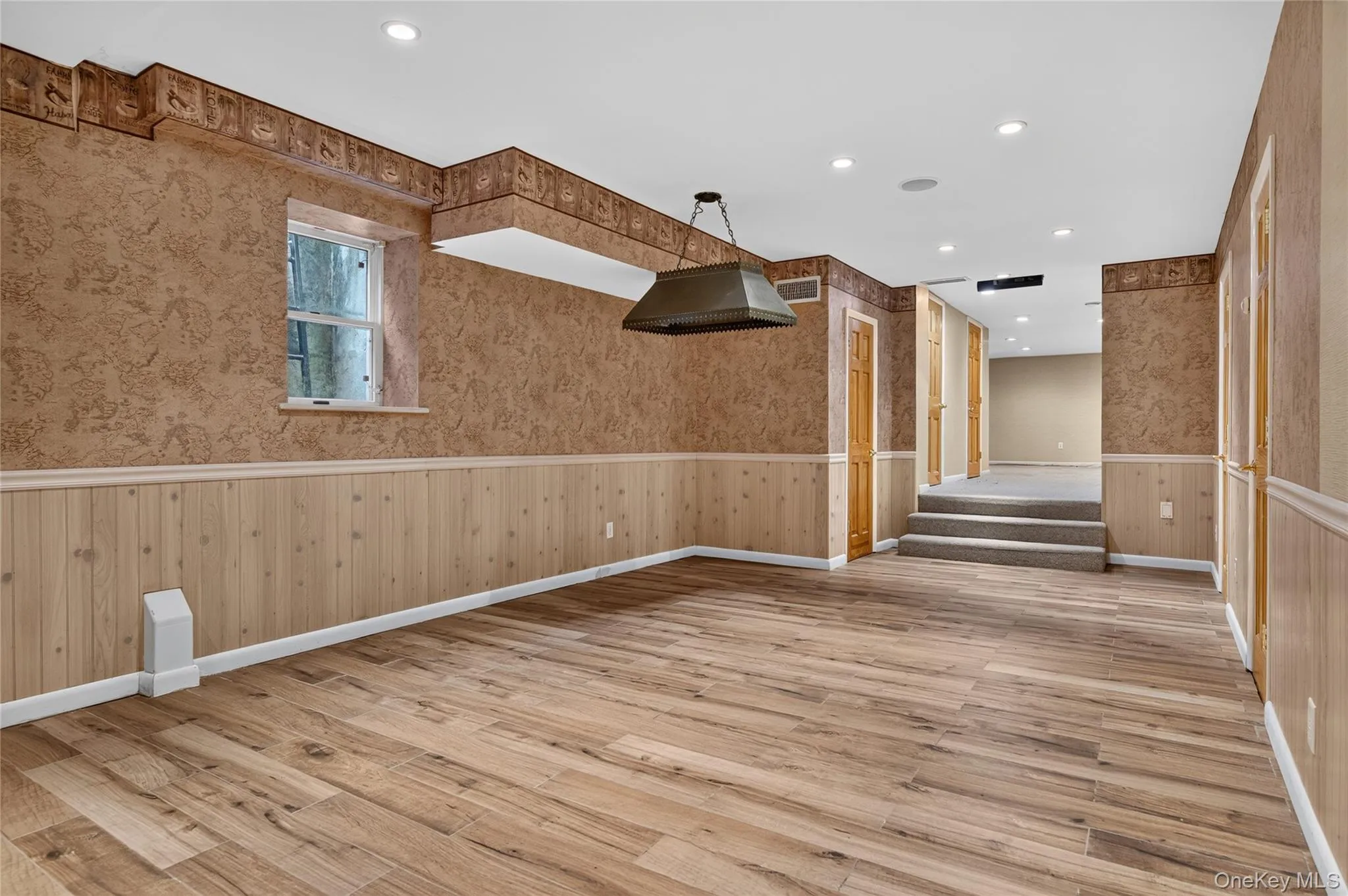 Basement recreation space Basement recreation space