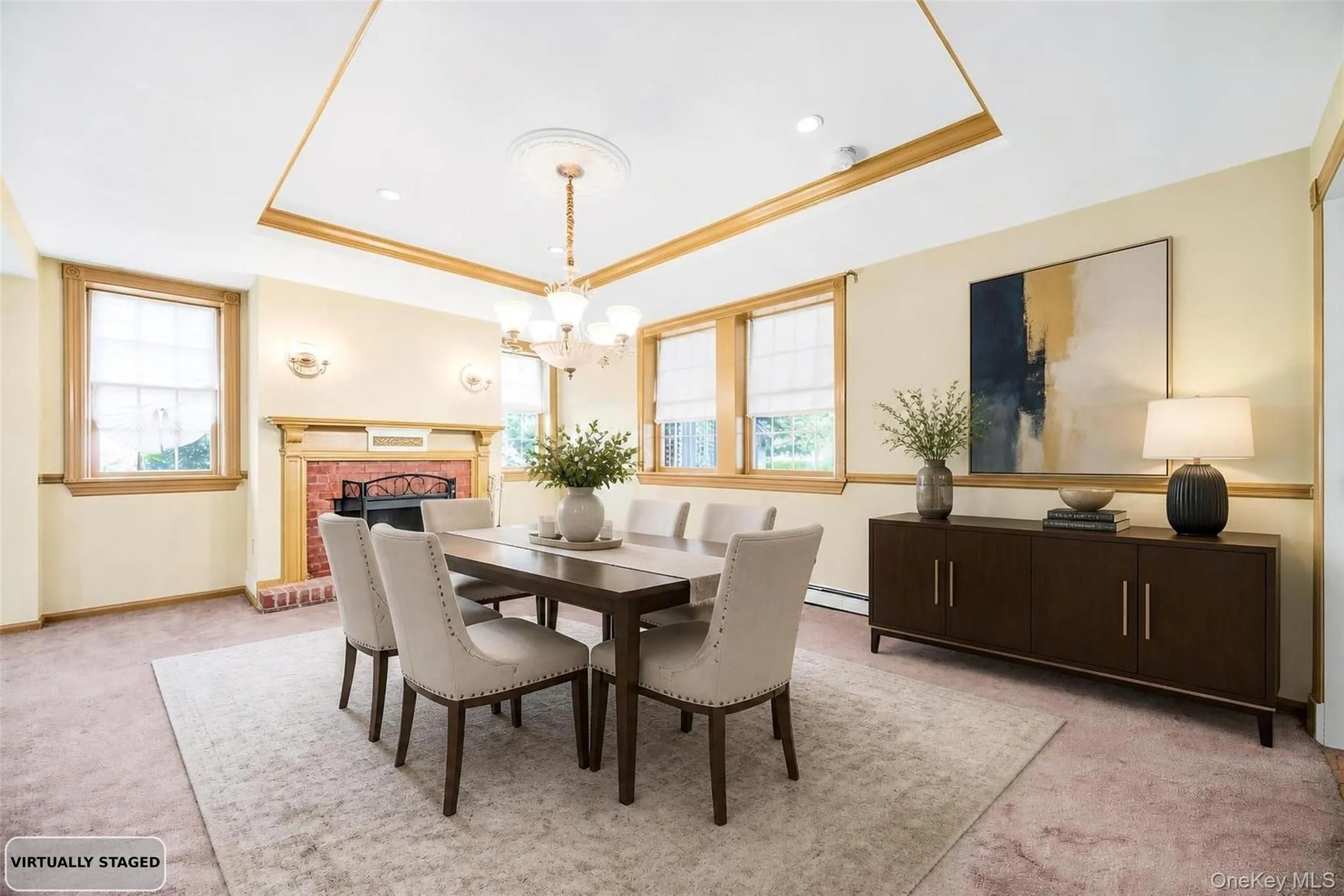 Virtually staged Dining Room Virtually staged Dining Room