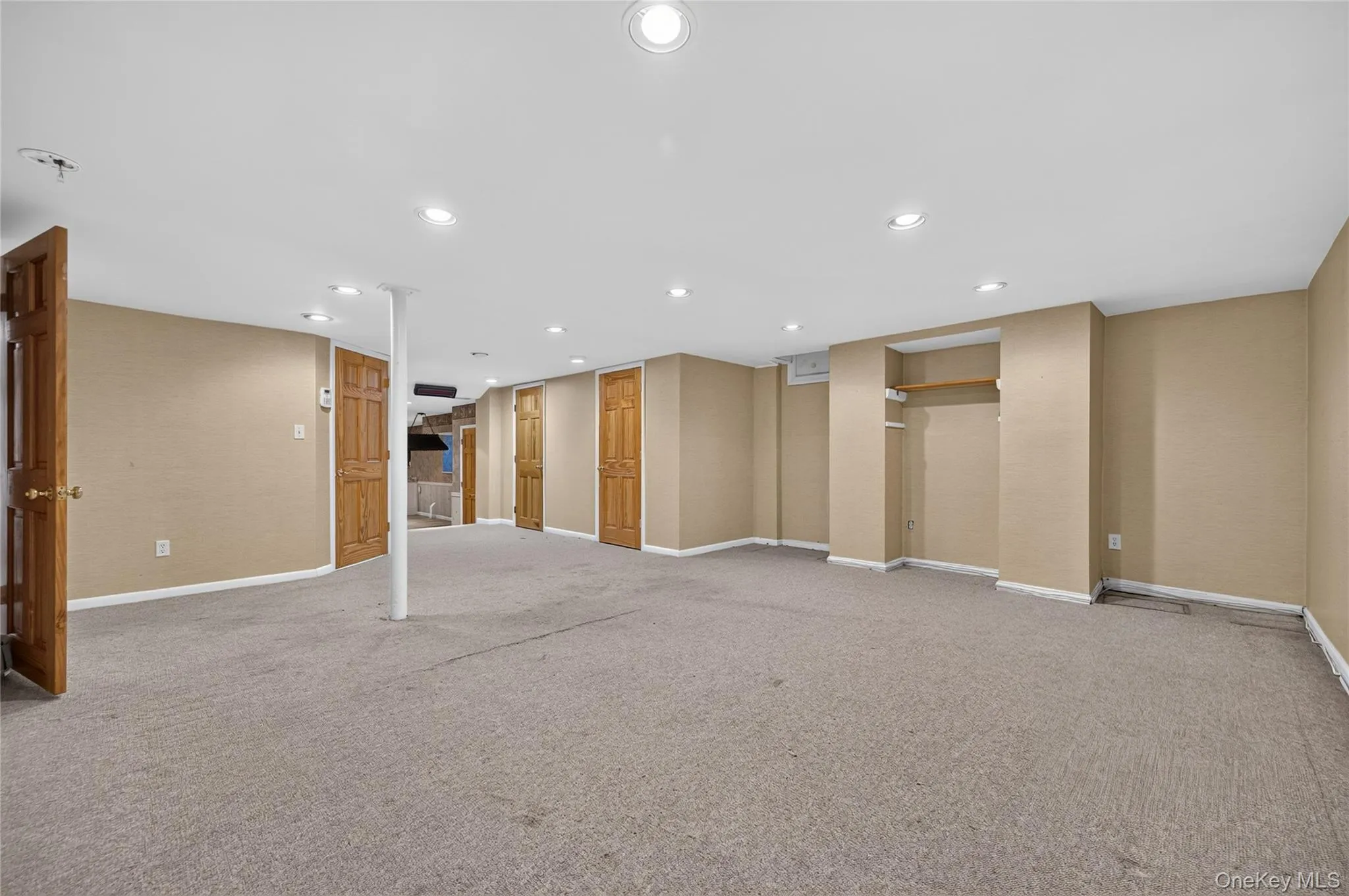 Basement recreation space Basement recreation space