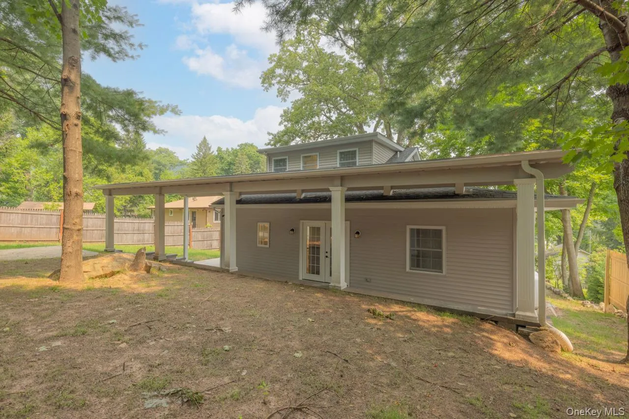 Full width rear patio Full width rear patio