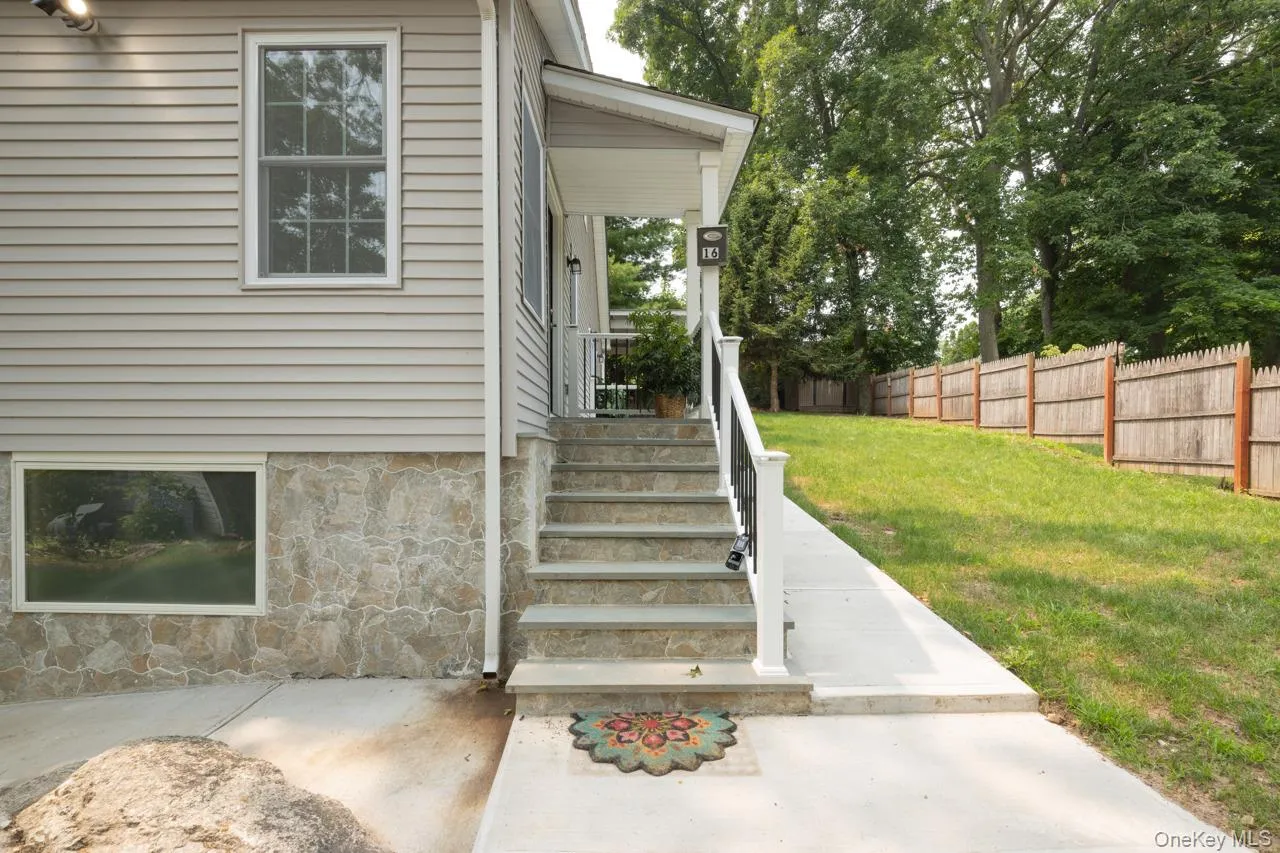 Stone step entry Stone step entry