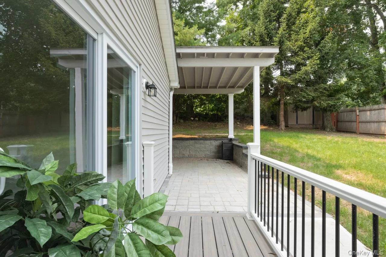Trex decking and paver patio Trex decking and paver patio