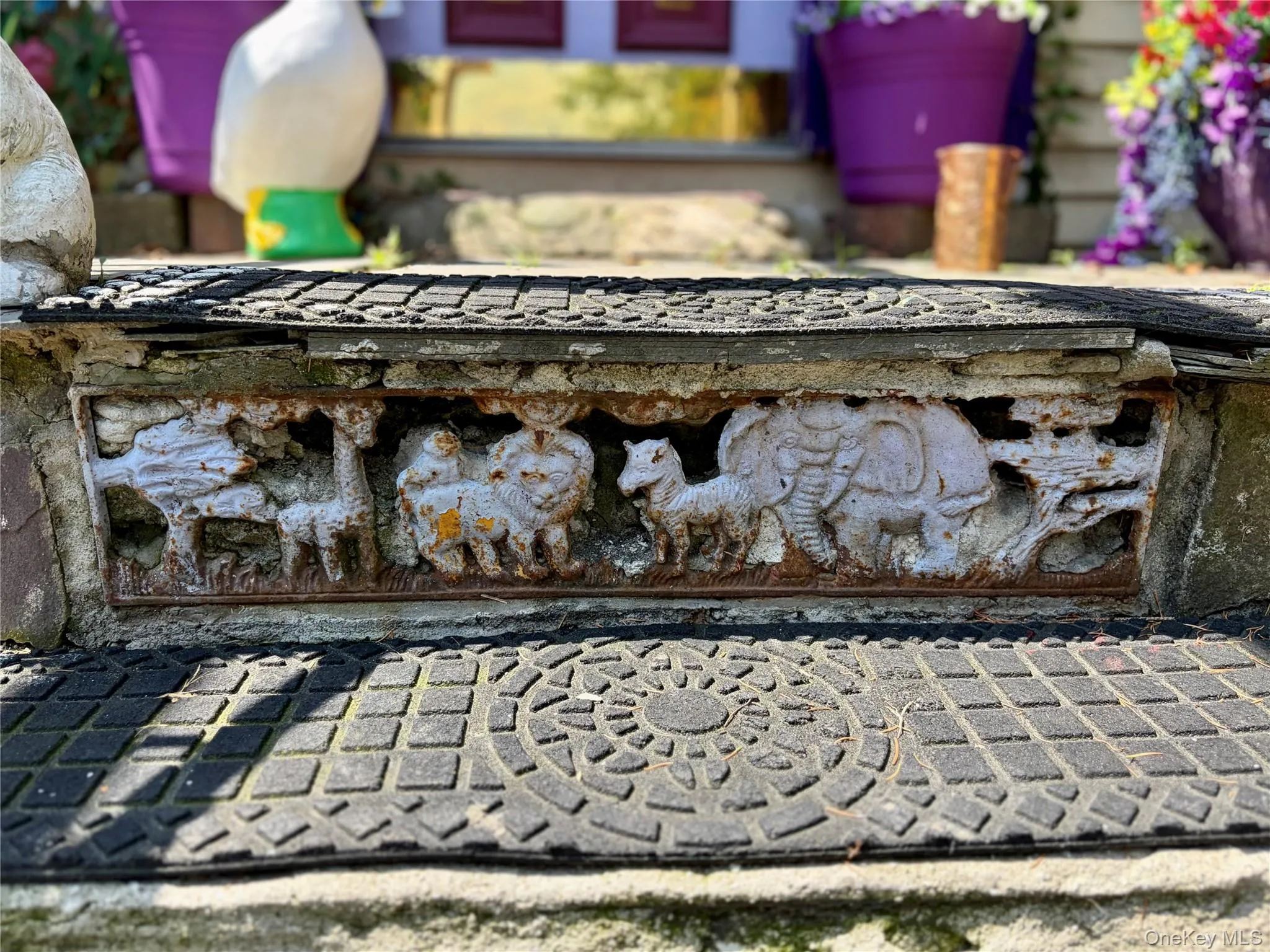 Iron details in front steps Iron details in front steps