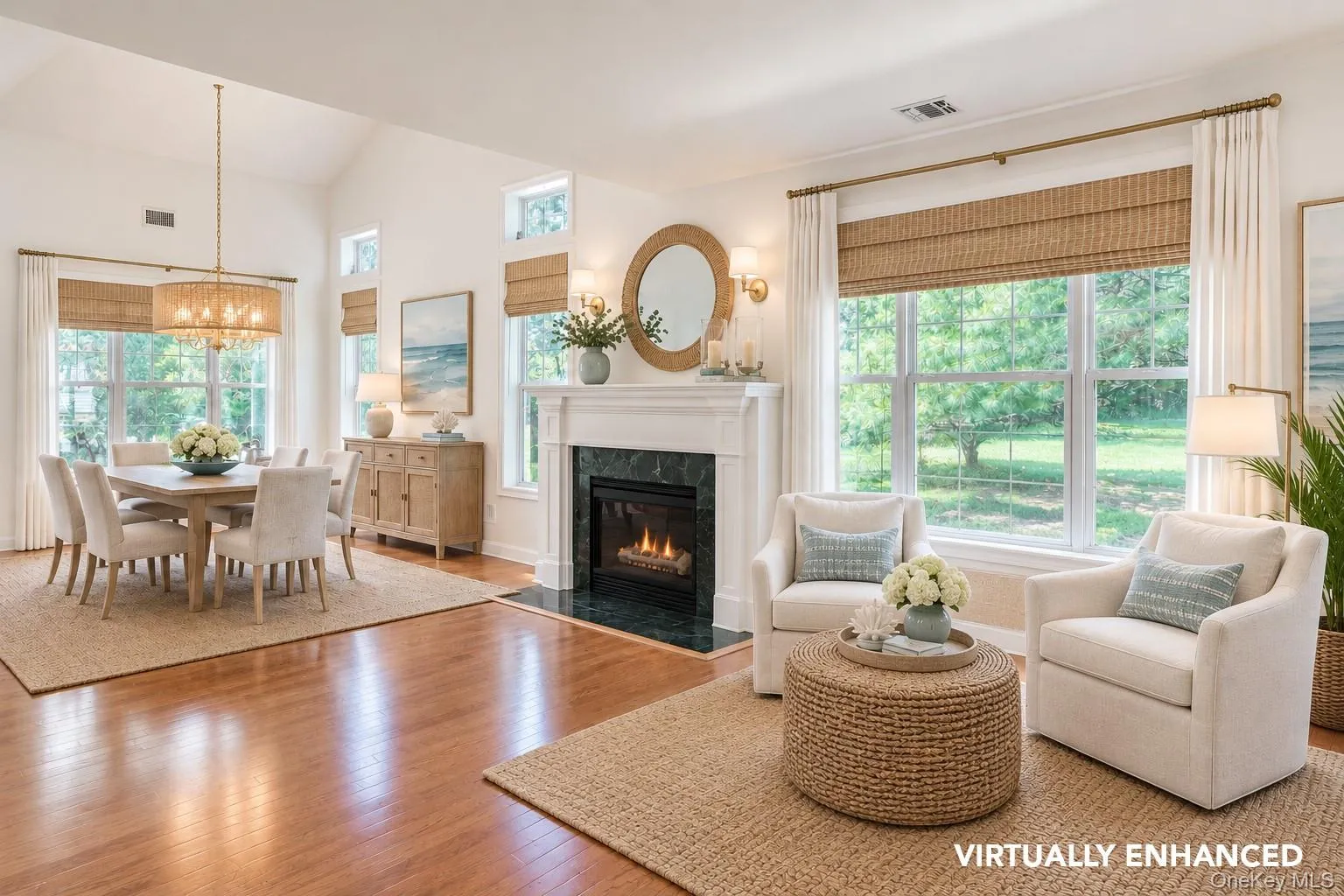 Virtually Enhanced Living to Dining Area Virtually Enhanced Living to Dining Area