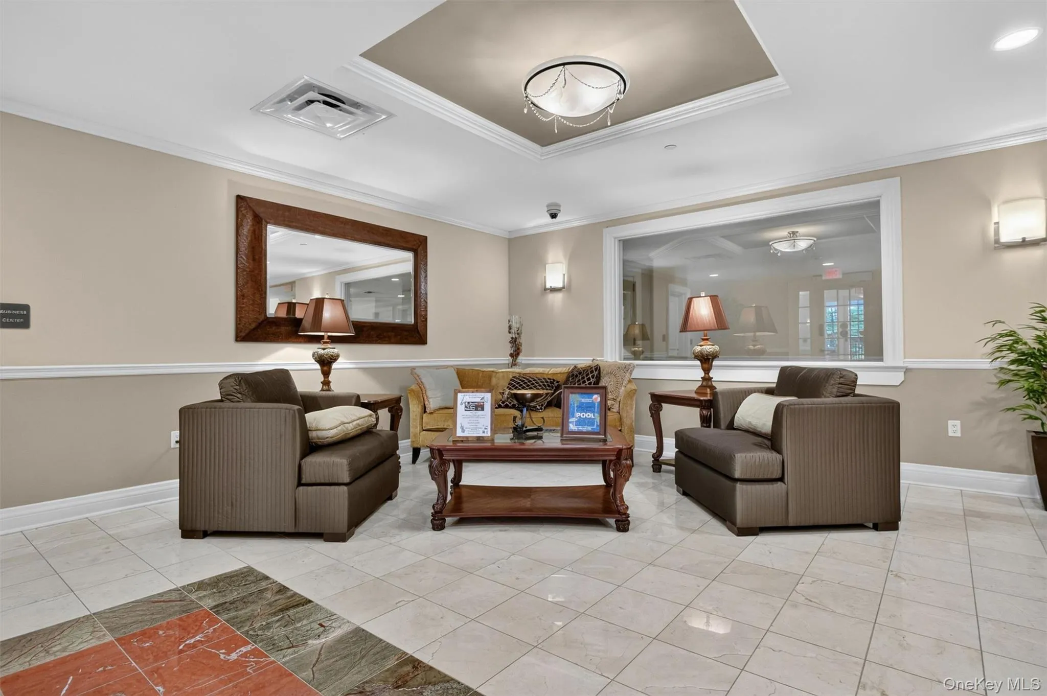 Additional resident lobby/lounge with comfortable seating. Additional resident lobby/lounge with comfortable seating.