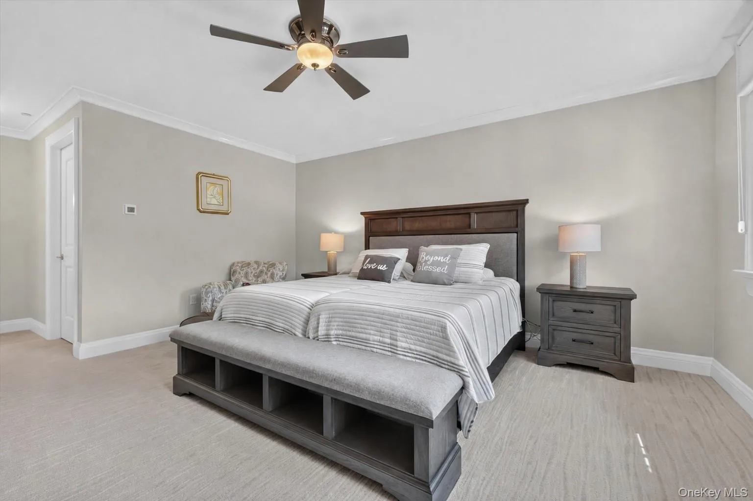 Serene primary suite designed for comfort and relaxation. Serene primary suite designed for comfort and relaxation.