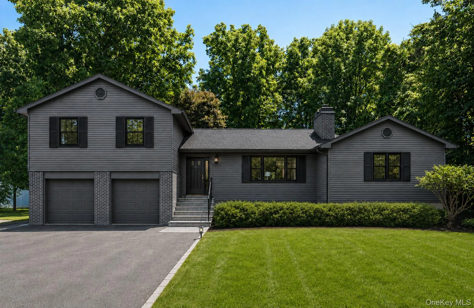 The home reimagined,repainted& landscaped in this AI enhanced image The home reimagined,repainted& landscaped in this AI enhanced image