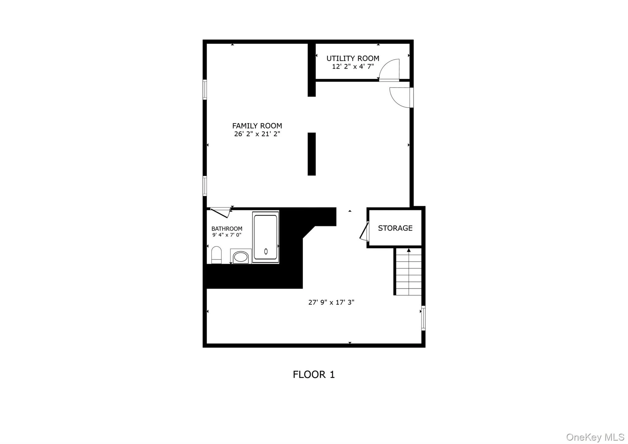 Basement floor plan Basement floor plan