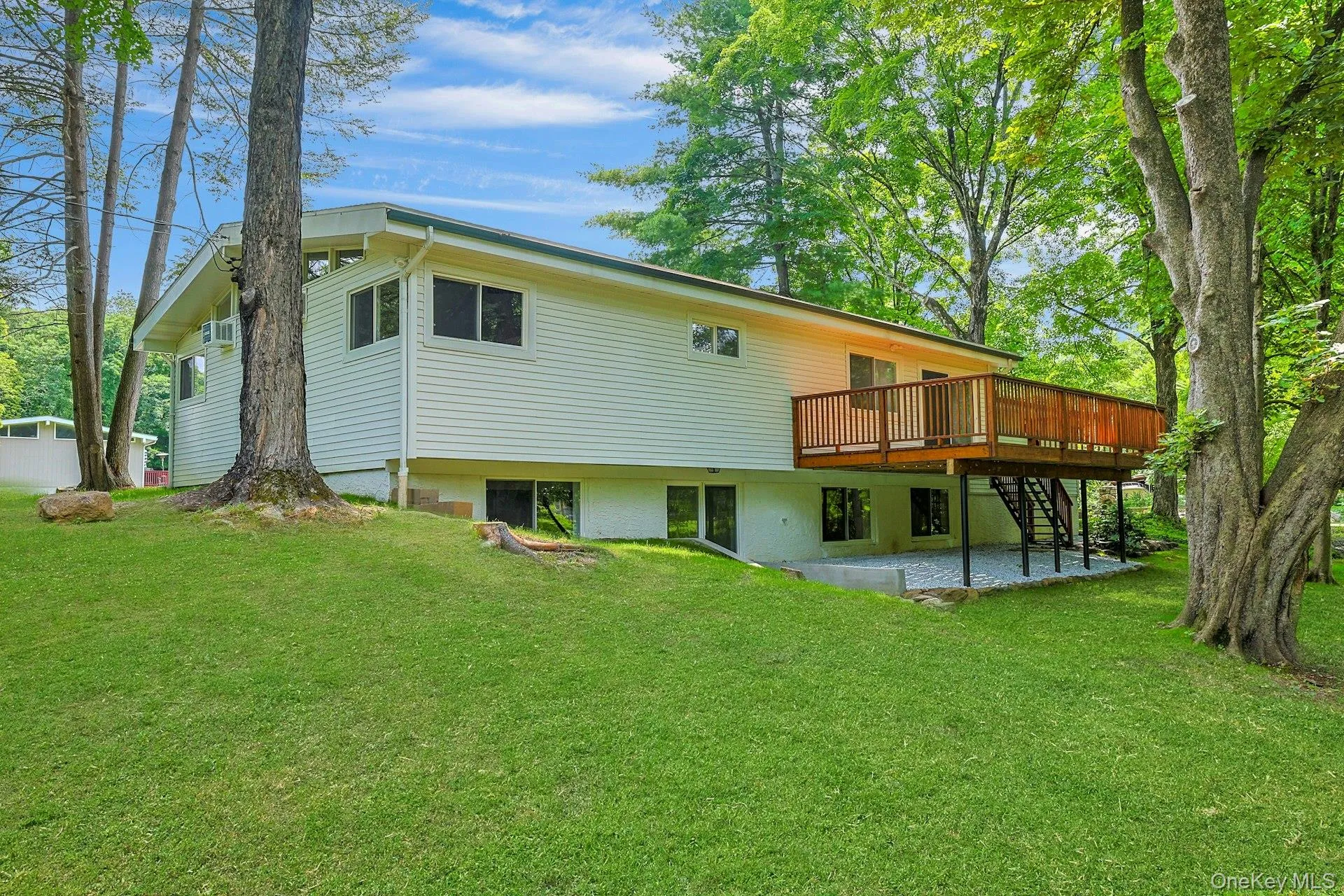 View of side yard and deck View of side yard and deck
