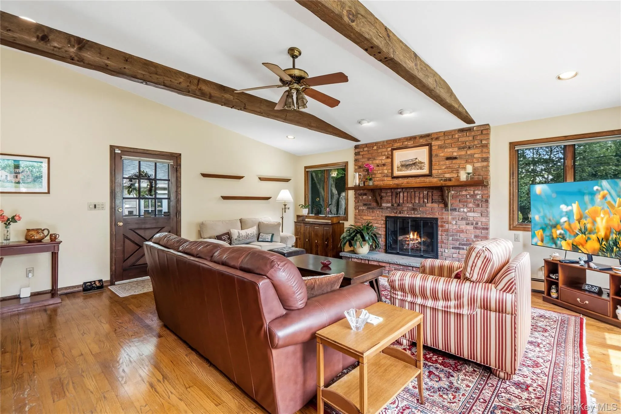Brick Wood-Burning Fireplace Brick Wood-Burning Fireplace