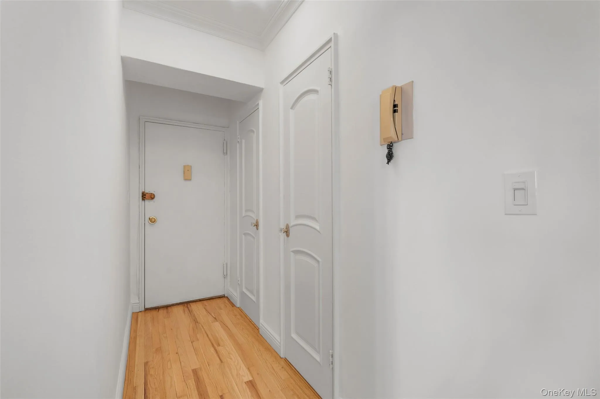 Entryway with 2 deep closets. Entryway with 2 deep closets.