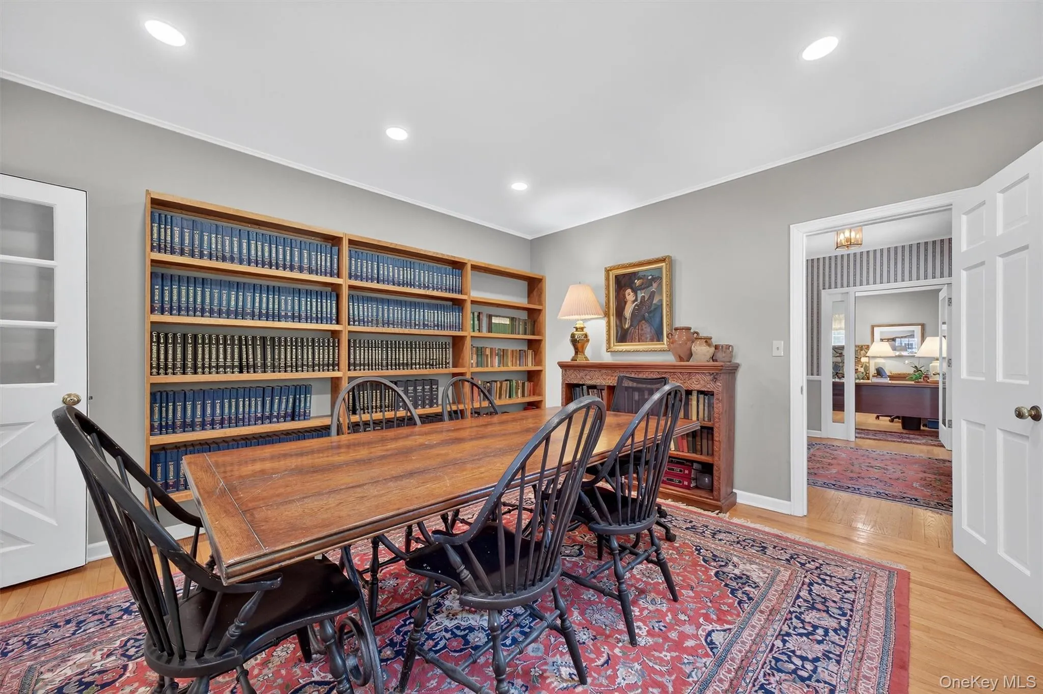 Den/office with hardwood flooring Den/office with hardwood flooring