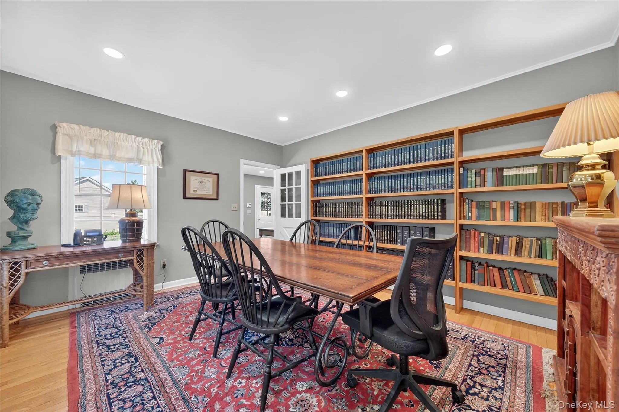 Den/office with hardwood flooring Den/office with hardwood flooring