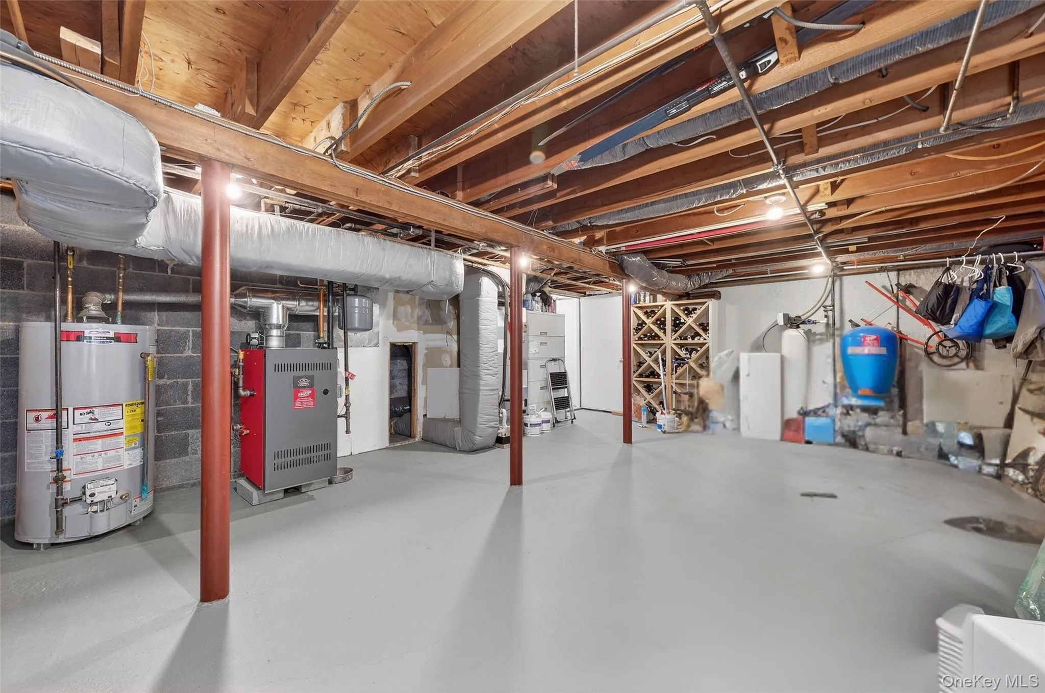 Unfinished basement and mechanicals Unfinished basement and mechanicals