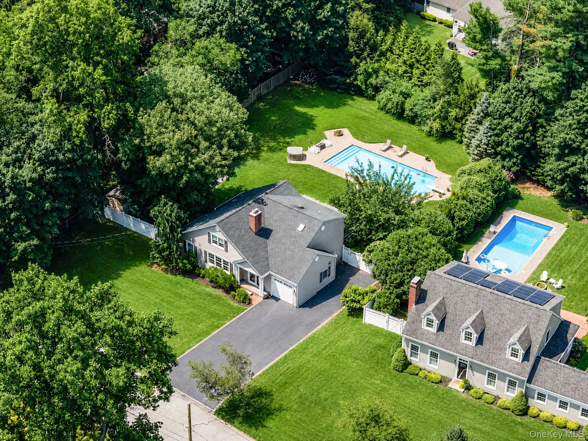 Approx 2500sqft + Full Basement and 1 Car Garage Expanded Cape on .55 Acres, IGP, Basketball Court, Deck Approx 2500sqft + Full Basement and 1 Car Garage Expanded Cape on .55 Acres, IGP, Basketball Court, Deck