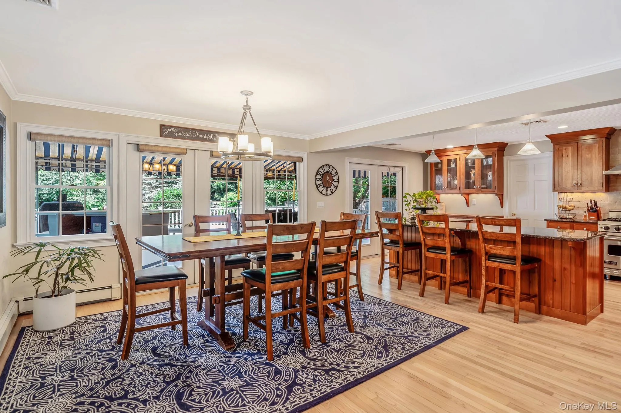 Formal DR with HW Floors, Open Flow to EIK, French Doors to Back Deck Formal DR with HW Floors, Open Flow to EIK, French Doors to Back Deck