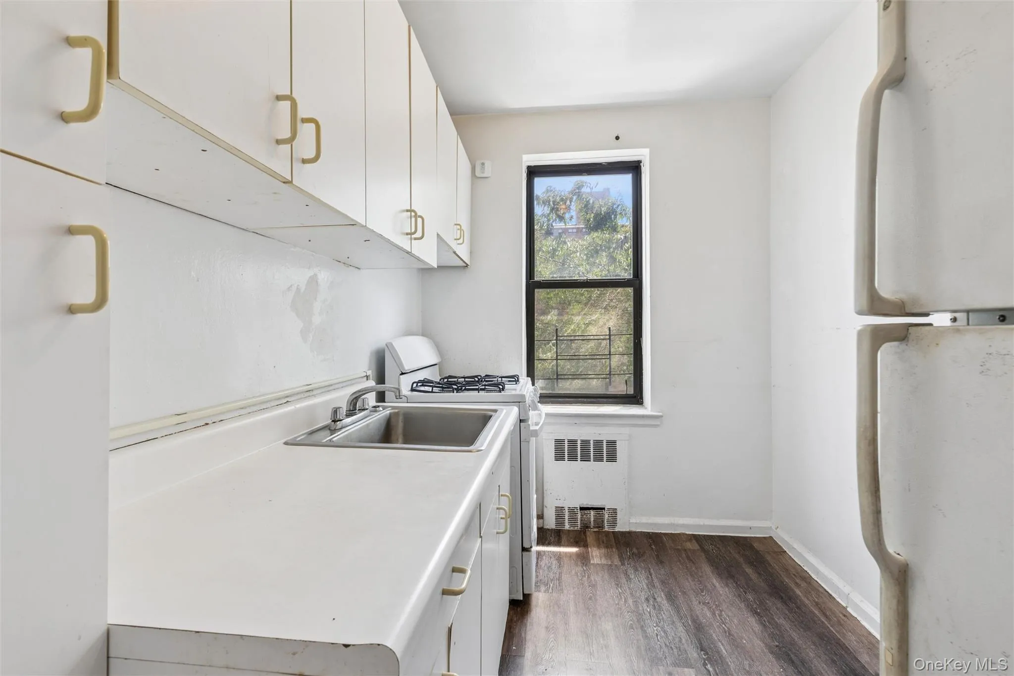 Windowed kitchen with room for cafe table Windowed kitchen with room for cafe table