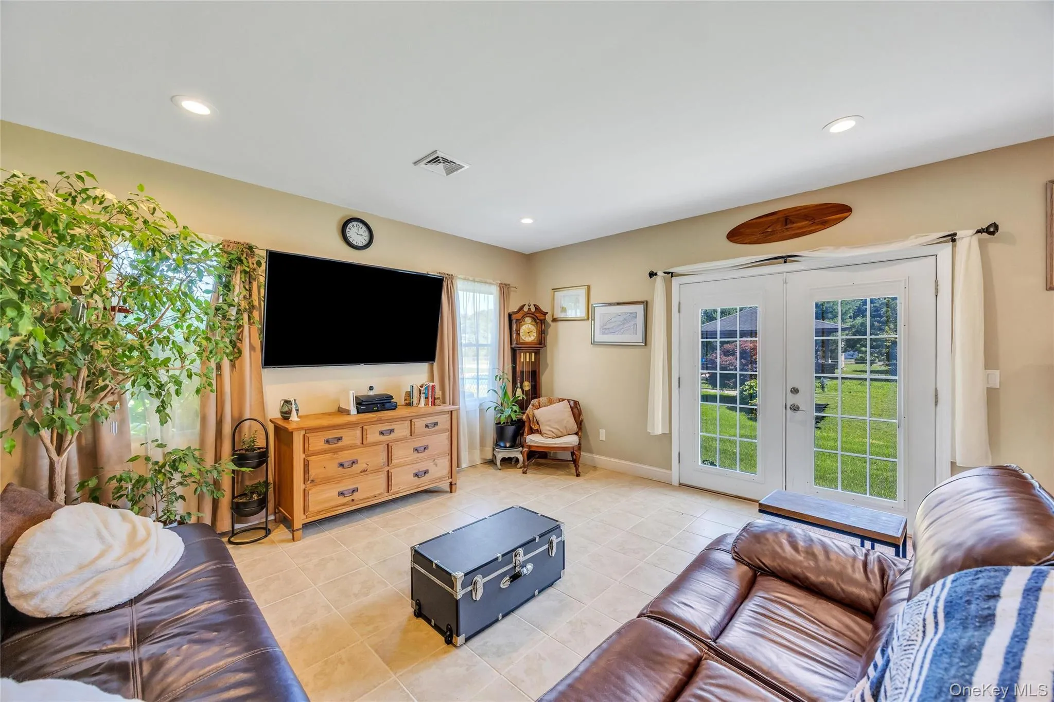 Den with French Doors Den with French Doors