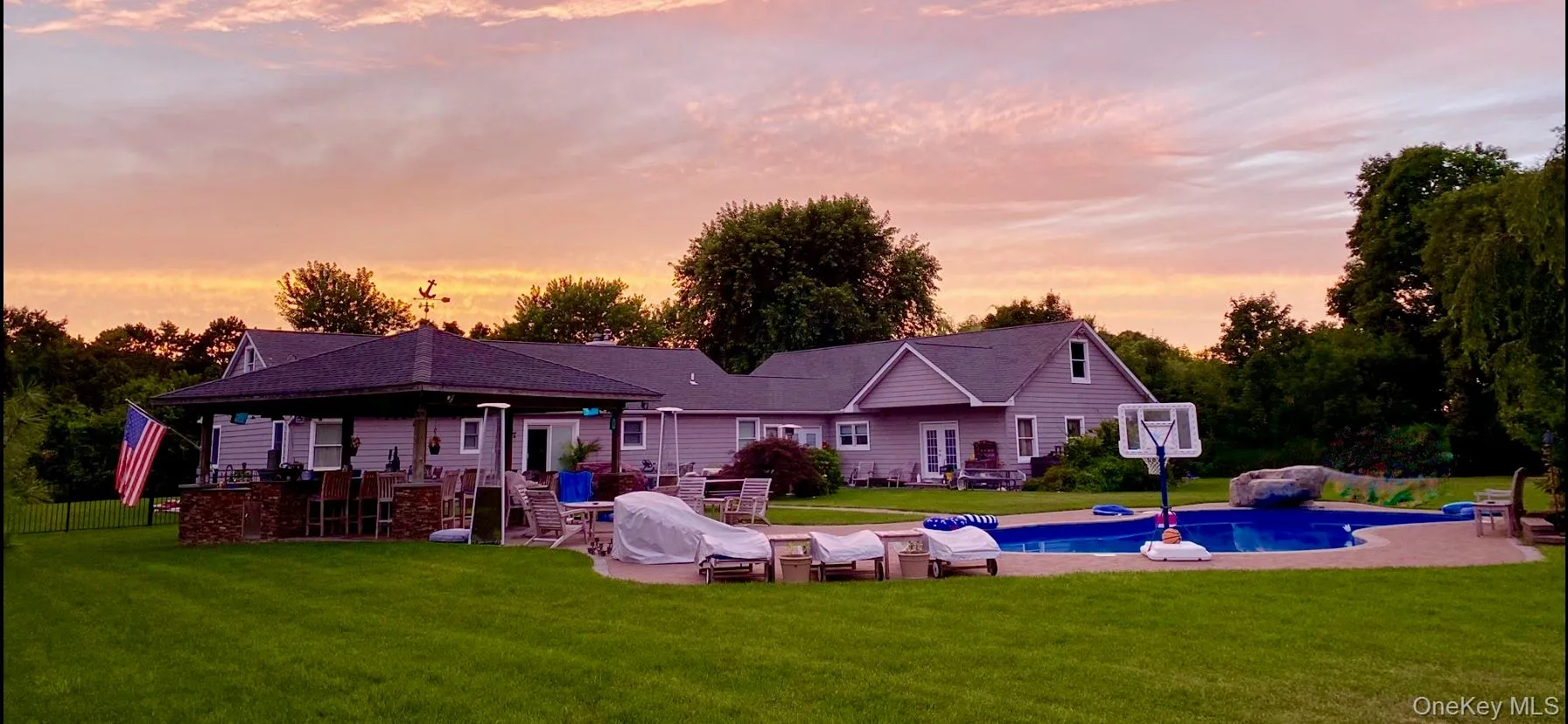 Back of Property Looking at Home, Gazebo & Pool Back of Property Looking at Home, Gazebo & Pool