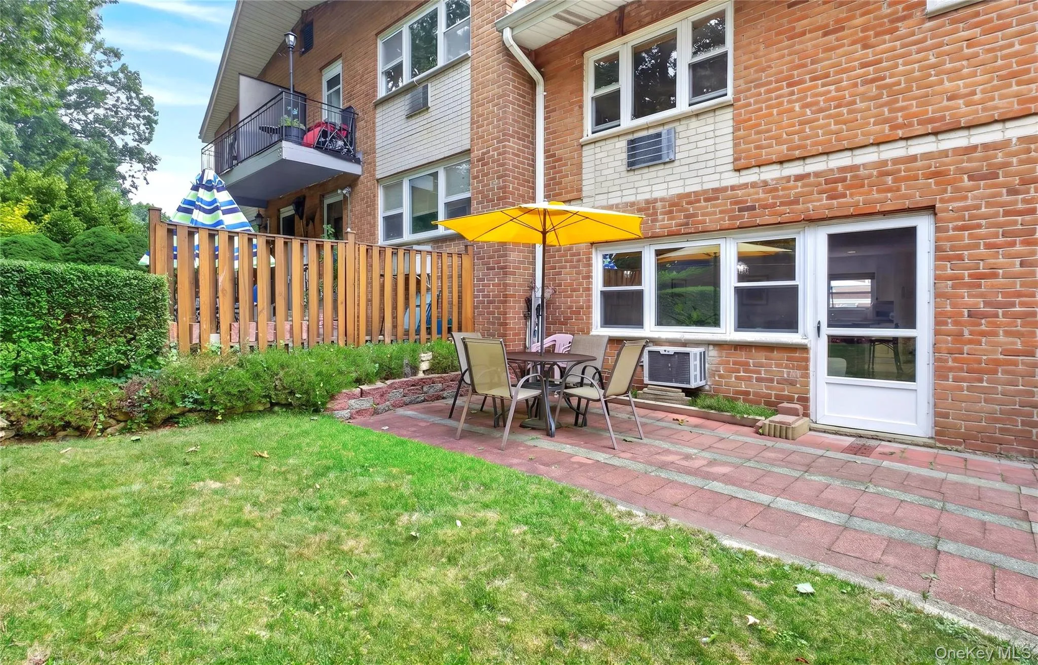Back yard with pavers. Perfect for a BBQ. Back yard with pavers. Perfect for a BBQ.