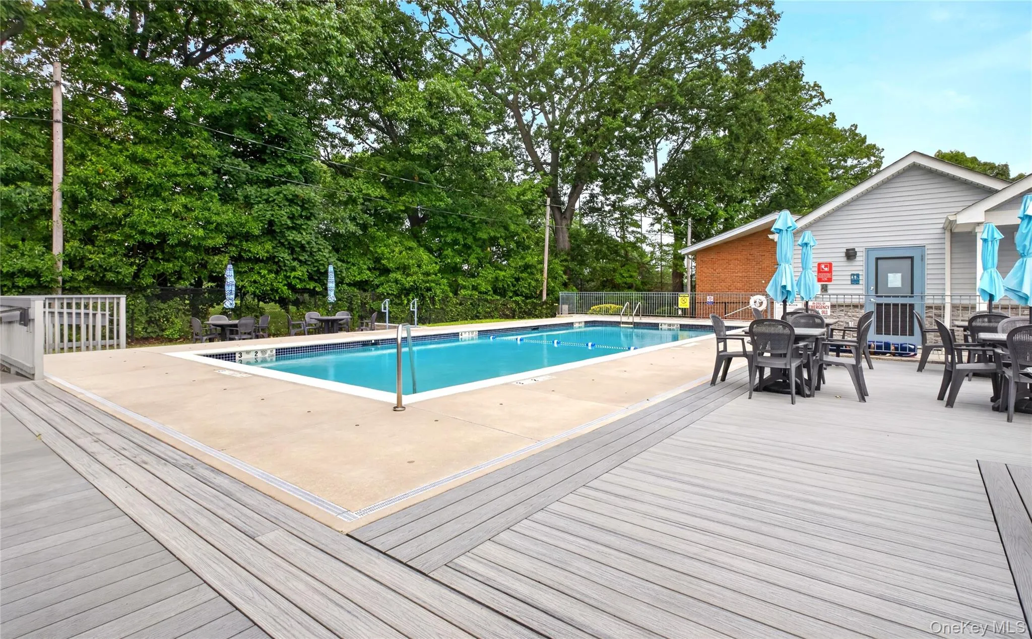 New decking at pool area. New decking at pool area.