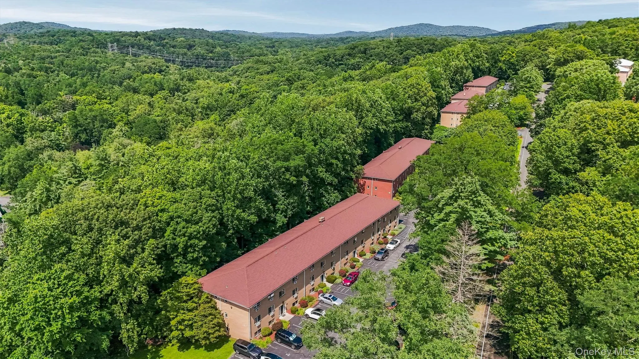 Striking aerial perspective showcasing this distinctive property nestled within mature forest canopy Striking aerial perspective showcasing this distinctive property nestled within mature forest canopy