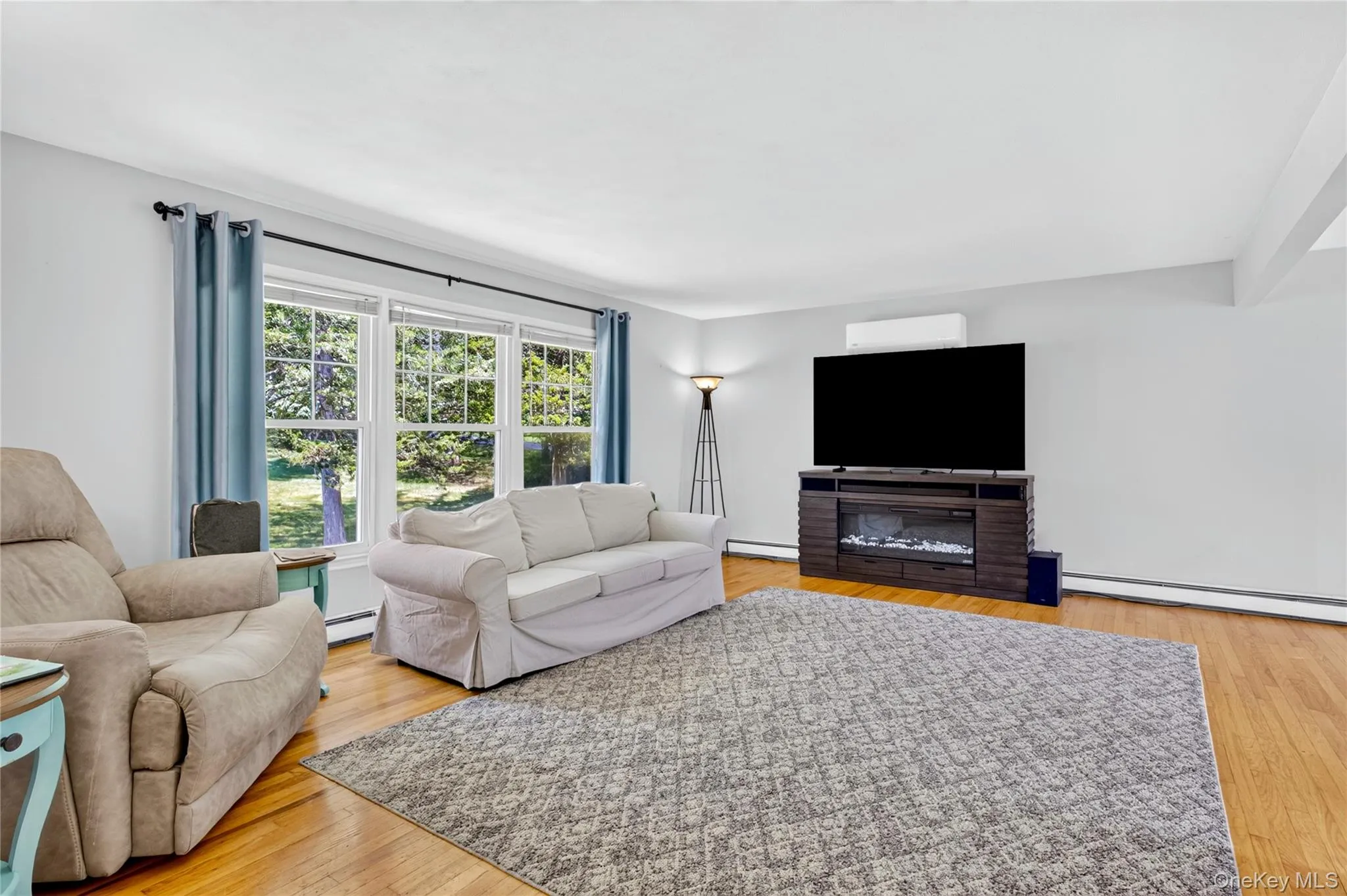 Large living room with hardwood floors. Big windows to let the light in. Large living room with hardwood floors. Big windows to let the light in.