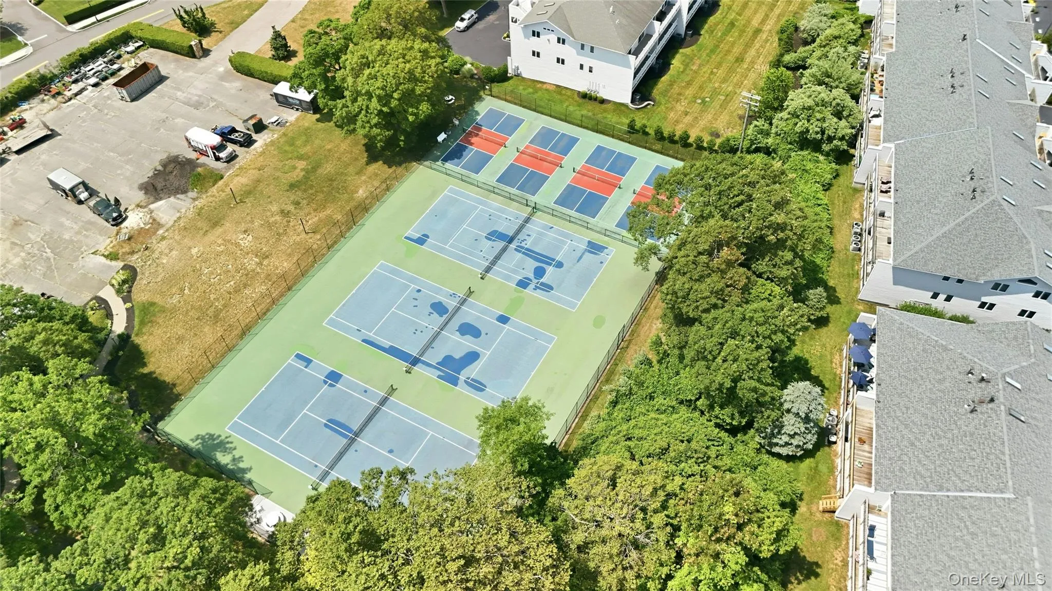 Aerial view of Tennis/Pickleball Courts Aerial view of Tennis/Pickleball Courts