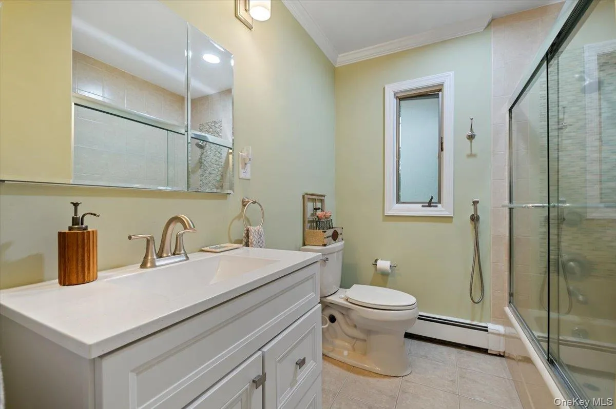 New Main Level Full Bath with Tub and Glass Shower Doors New Main Level Full Bath with Tub and Glass Shower Doors