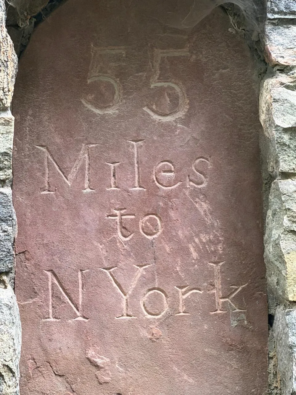 Historic colonial era Mile Marker installed to determine postage rates by Benjamin Franklin Historic colonial era Mile Marker installed to determine postage rates by Benjamin Franklin