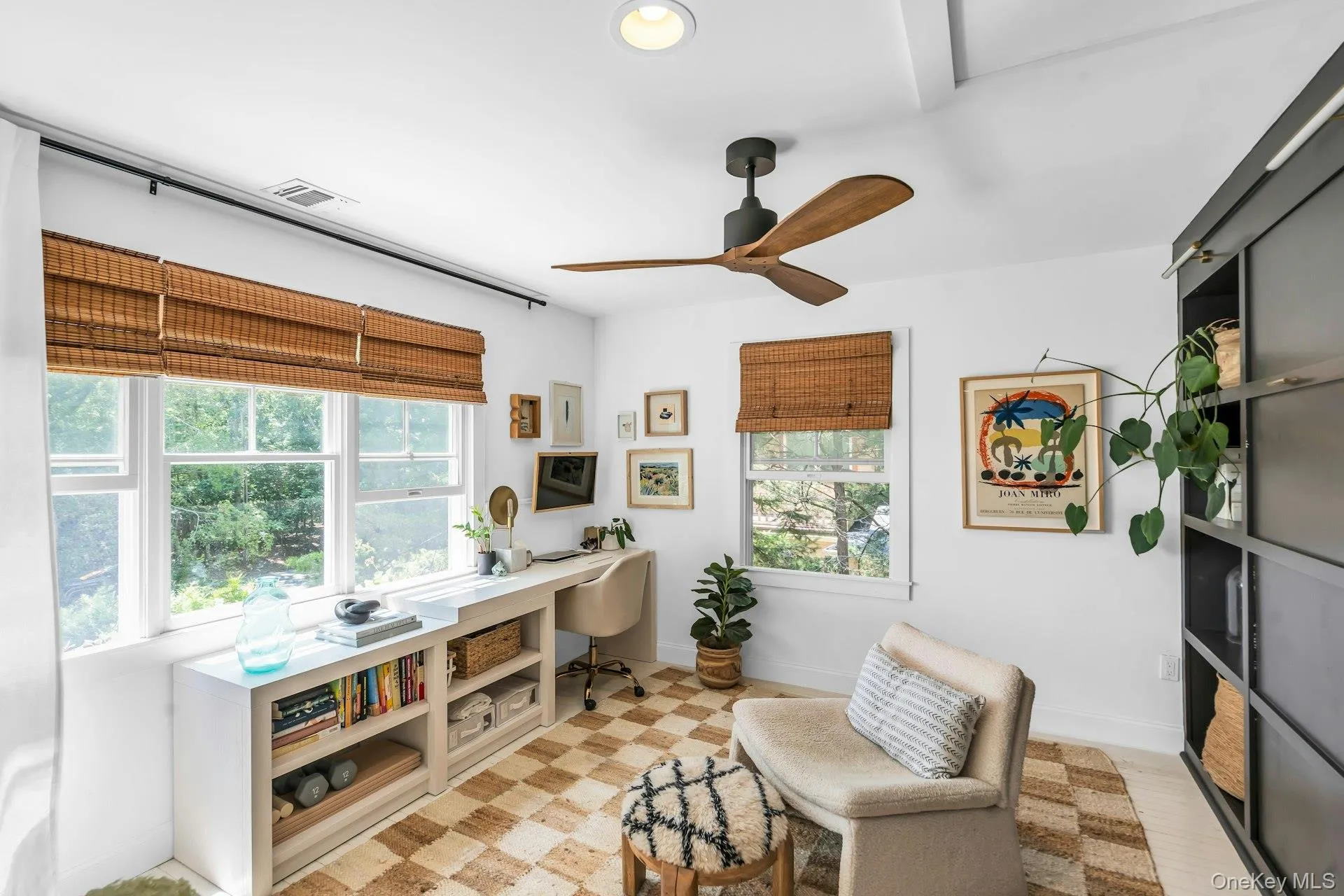 Office with water view and pull down queen sized Murphy bed for a spacious third guest bedroom Office with water view and pull down queen sized Murphy bed for a spacious third guest bedroom