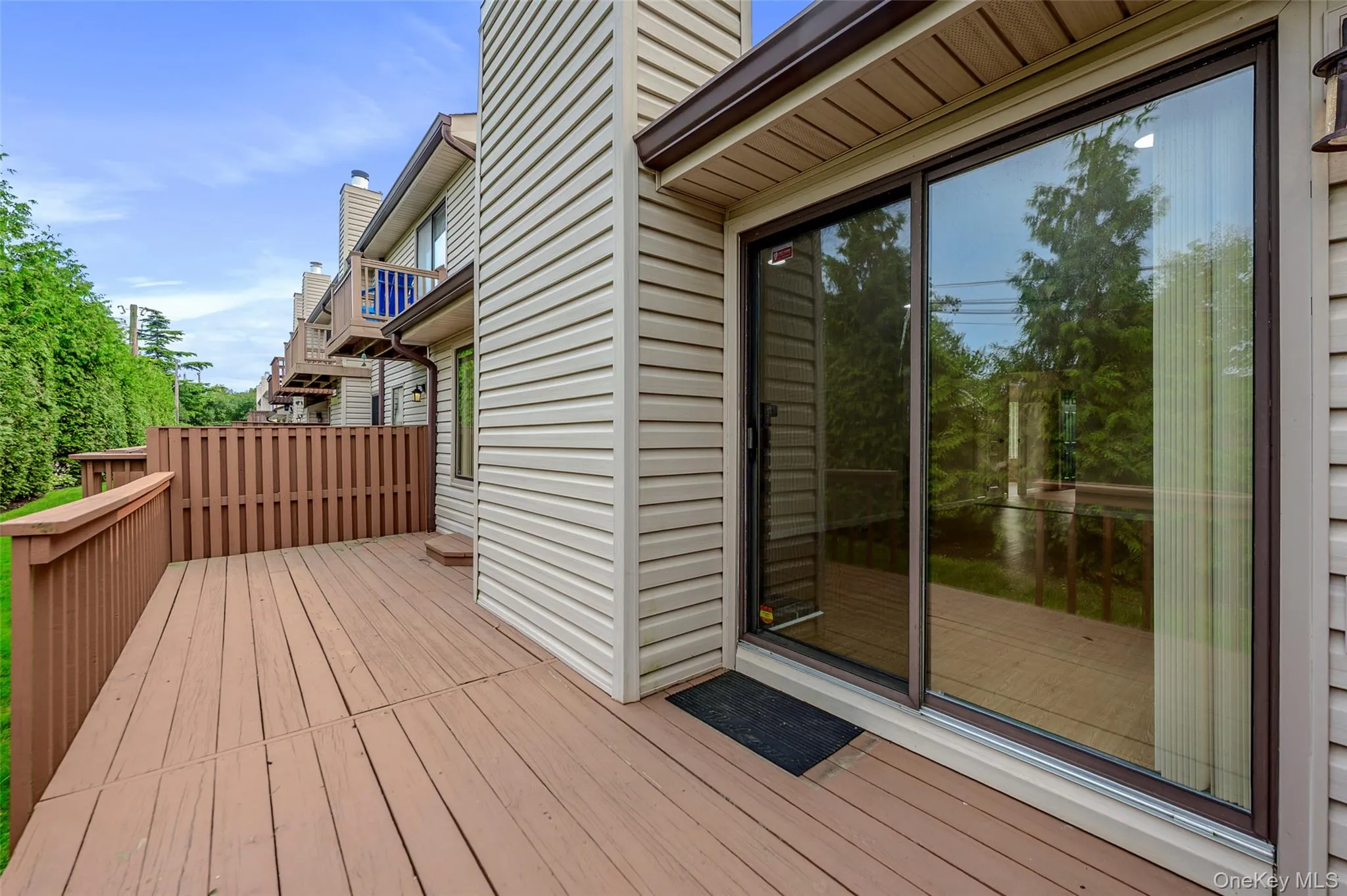 Sliders to the wood deck Sliders to the wood deck
