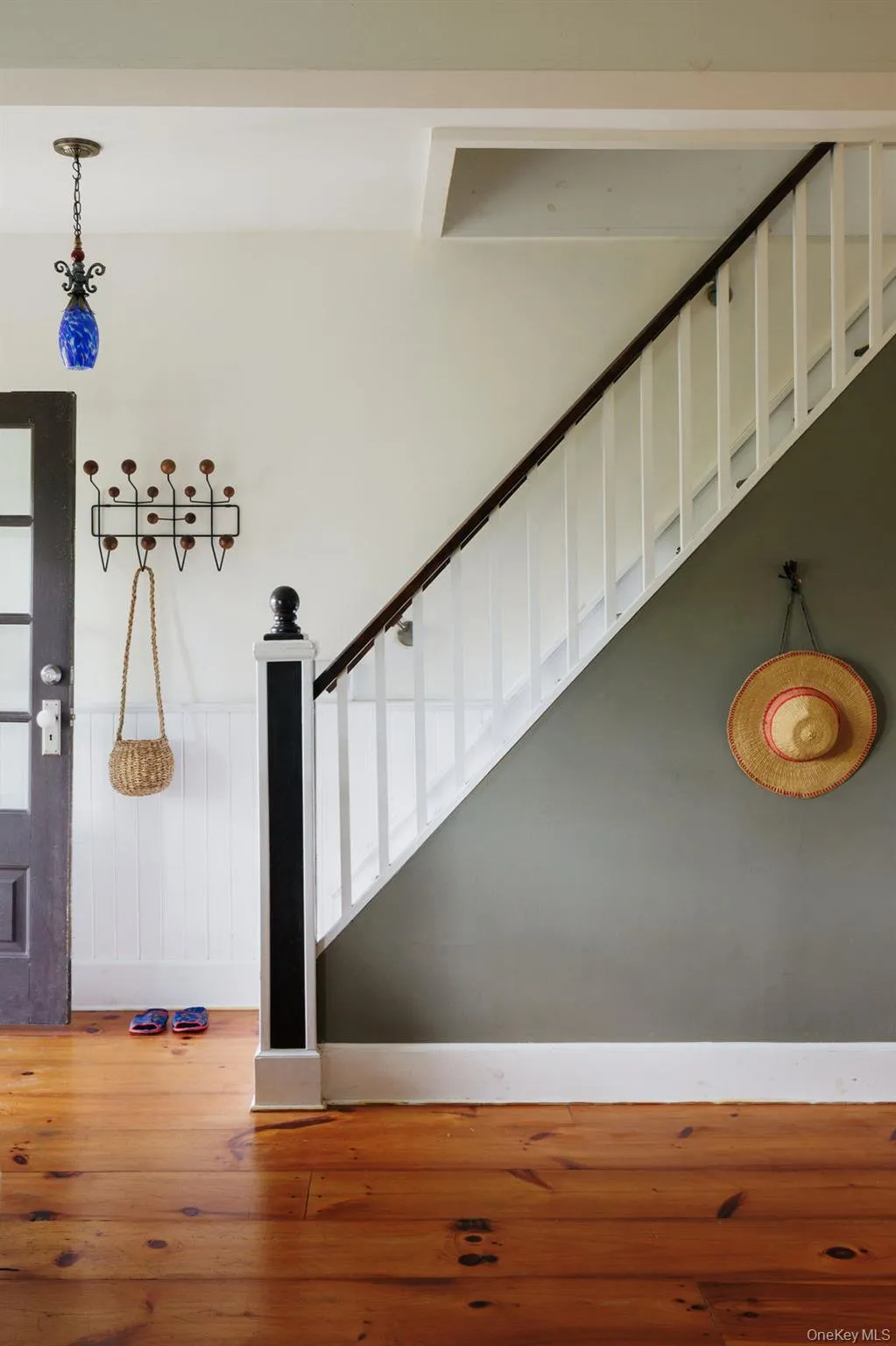 Staircase with wood finished floors Staircase with wood finished floors