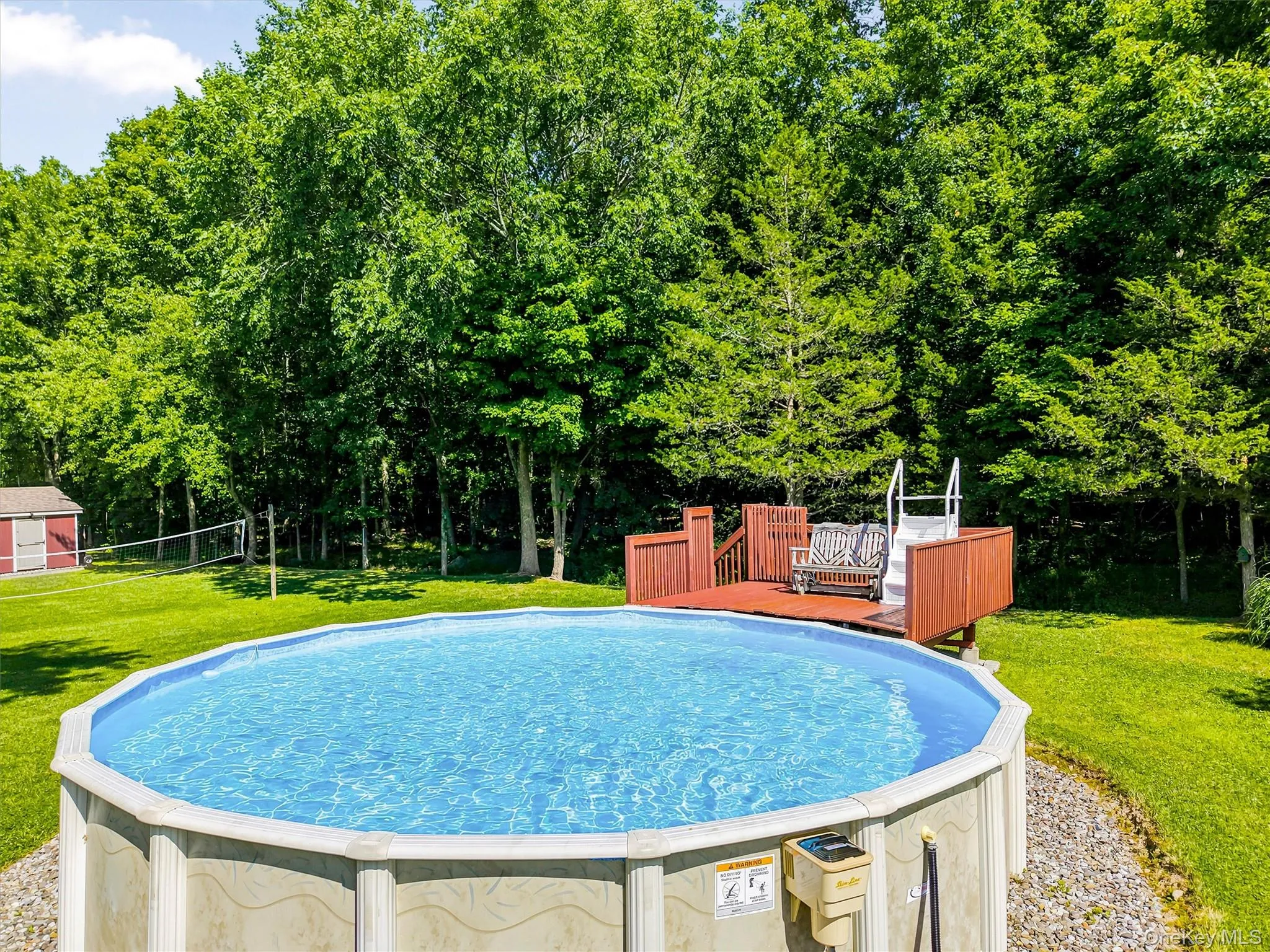 Pool with deck. Pool with deck.