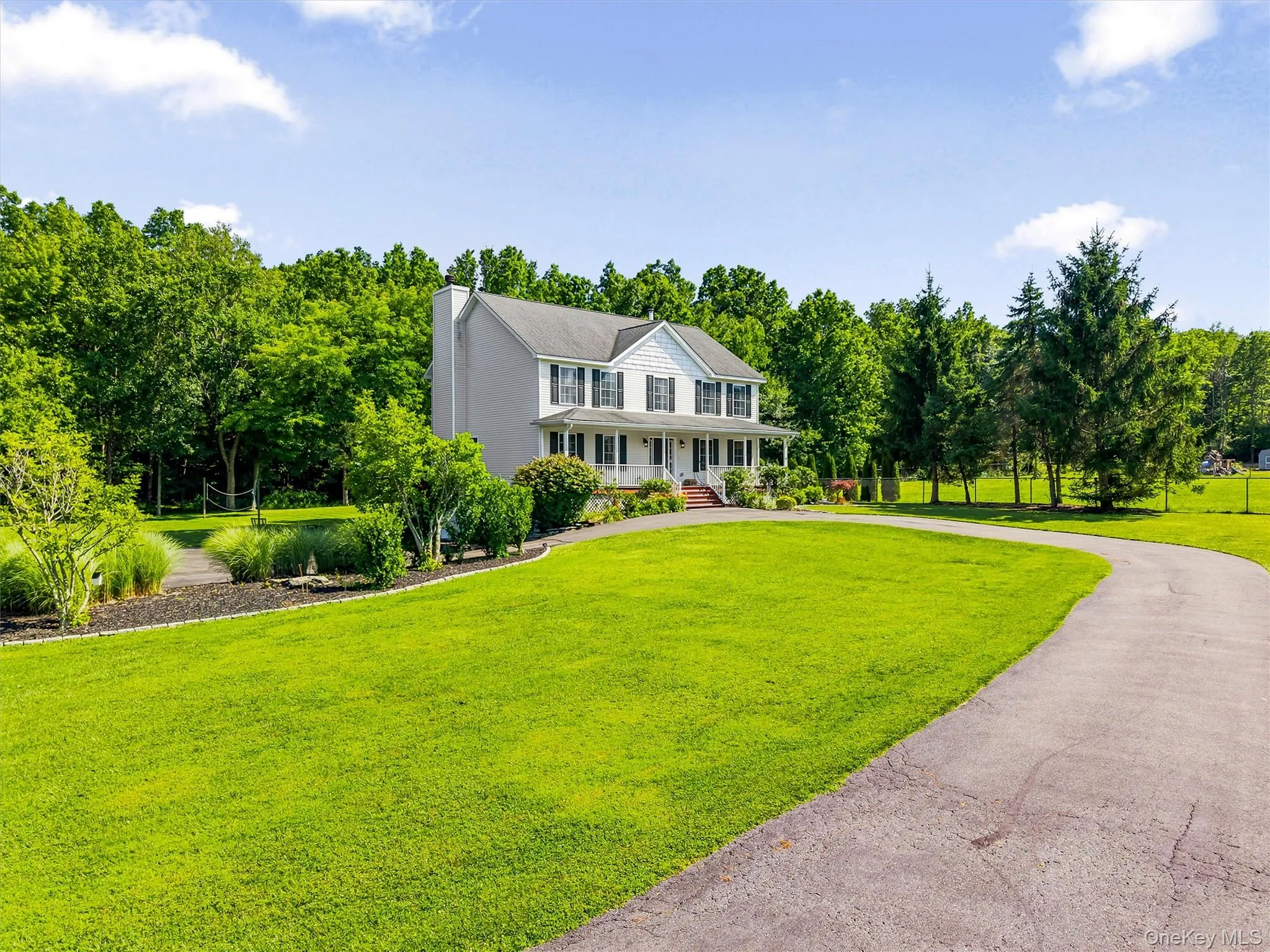 View as you drive up to the house. View as you drive up to the house.