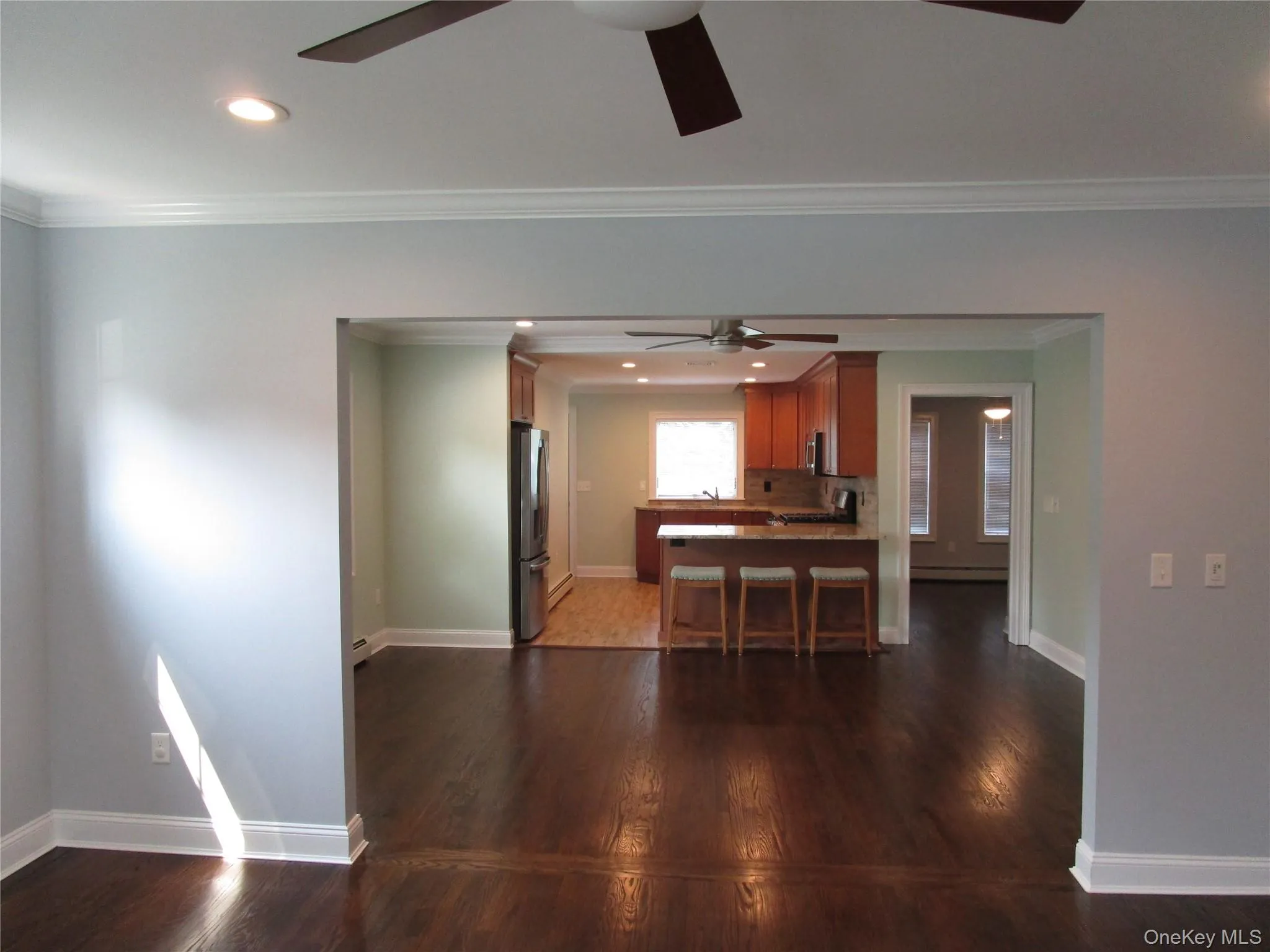 living room thru dining room into kitchen living room thru dining room into kitchen