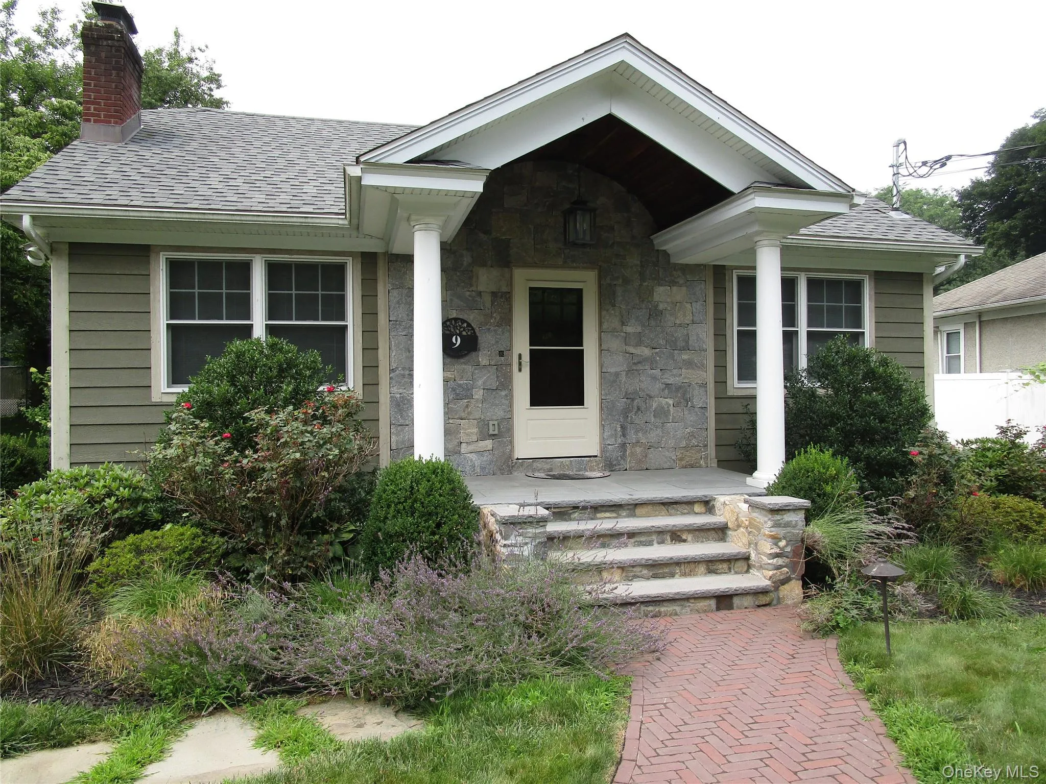 classic style ranch, paved walkway classic style ranch, paved walkway