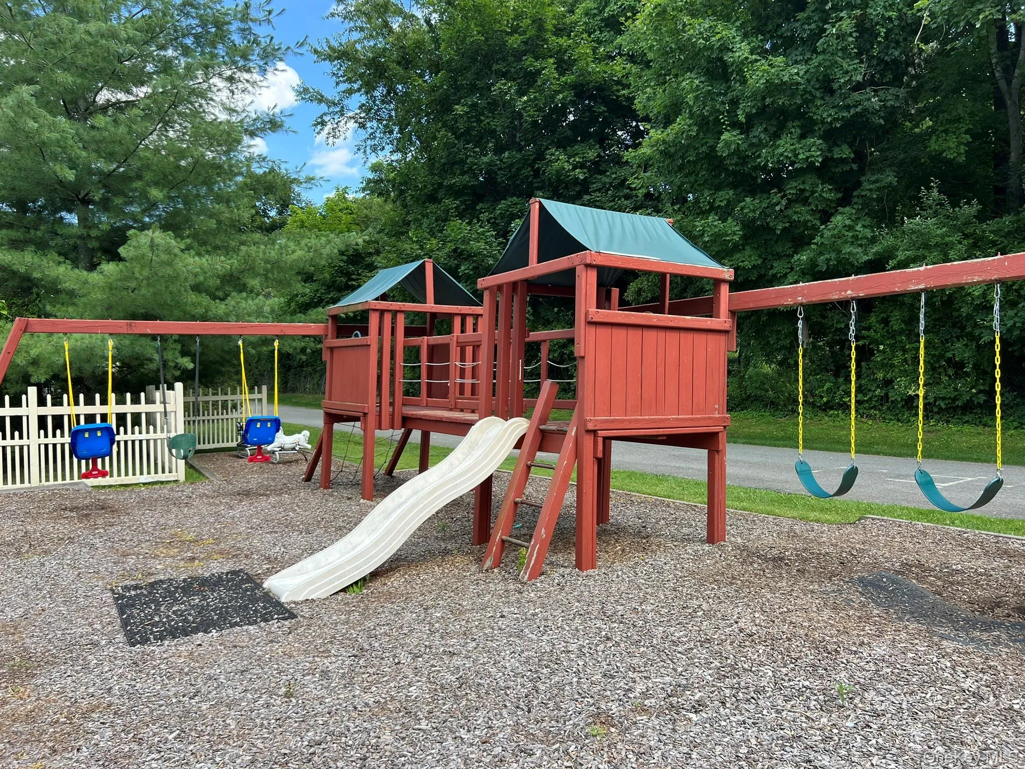 The neighborhood playground adds to the welcoming, family-friendly feel of the community. The neighborhood playground adds to the welcoming, family-friendly feel of the community.