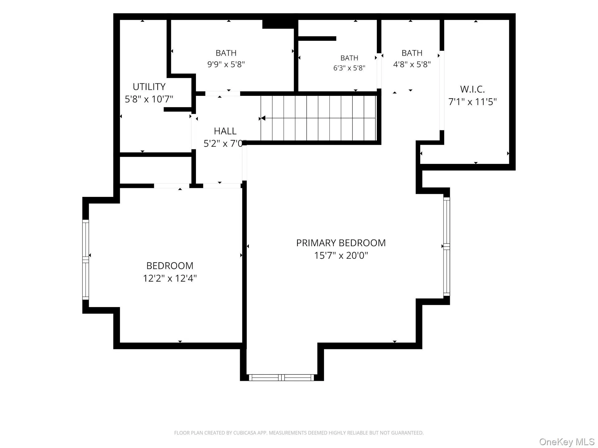 Second floor floor plan with measurements. Second floor floor plan with measurements.