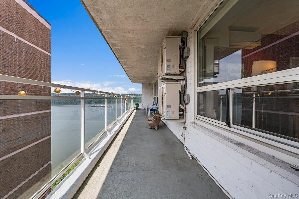 terrace with Hudson River views terrace with Hudson River views